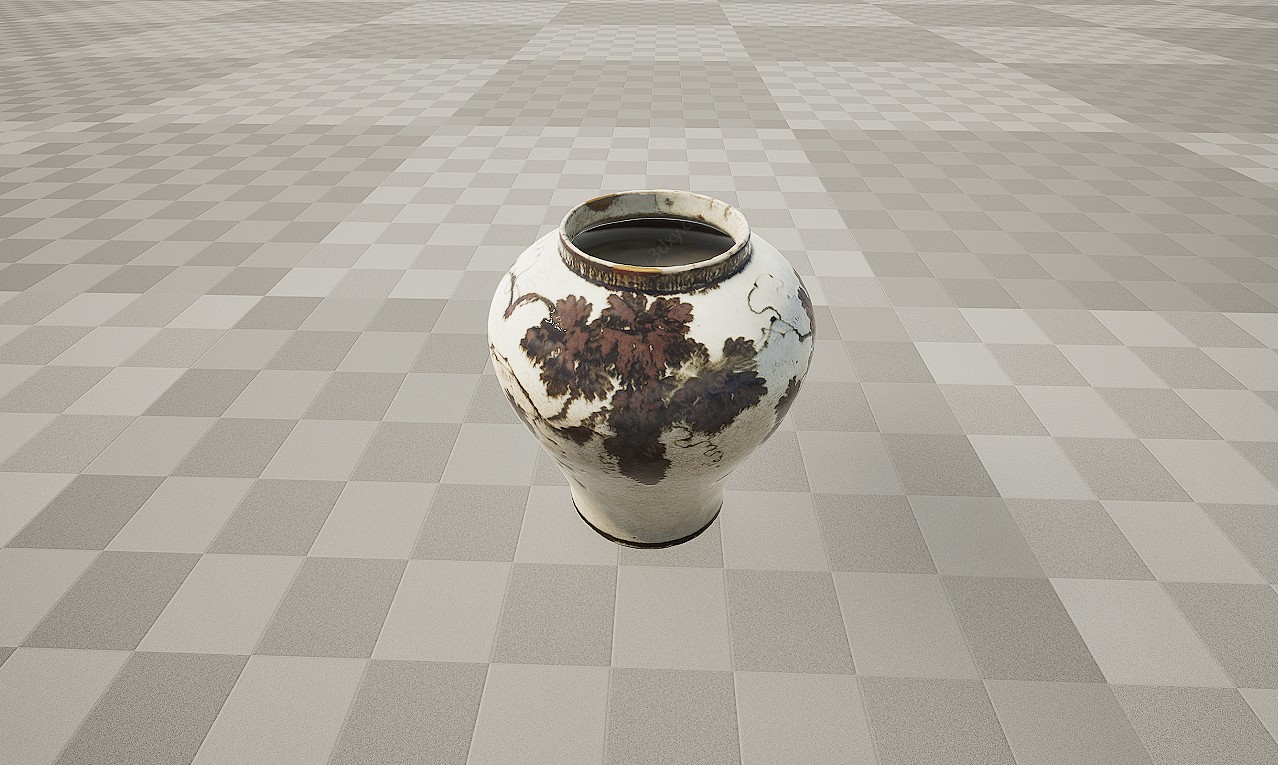 古董文物瓷器花瓶3D模型