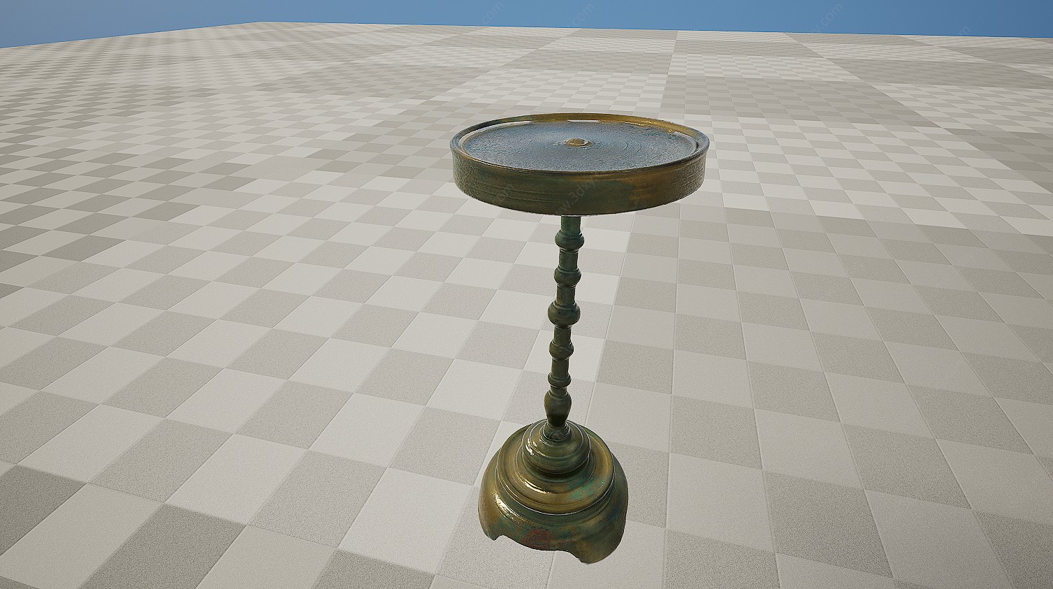 古董文物铜器烛台3D模型