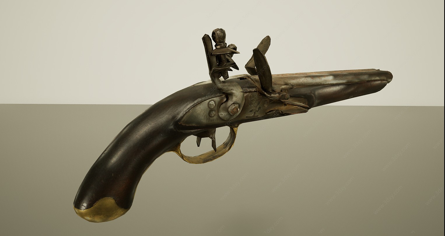 文物古代手枪3D模型