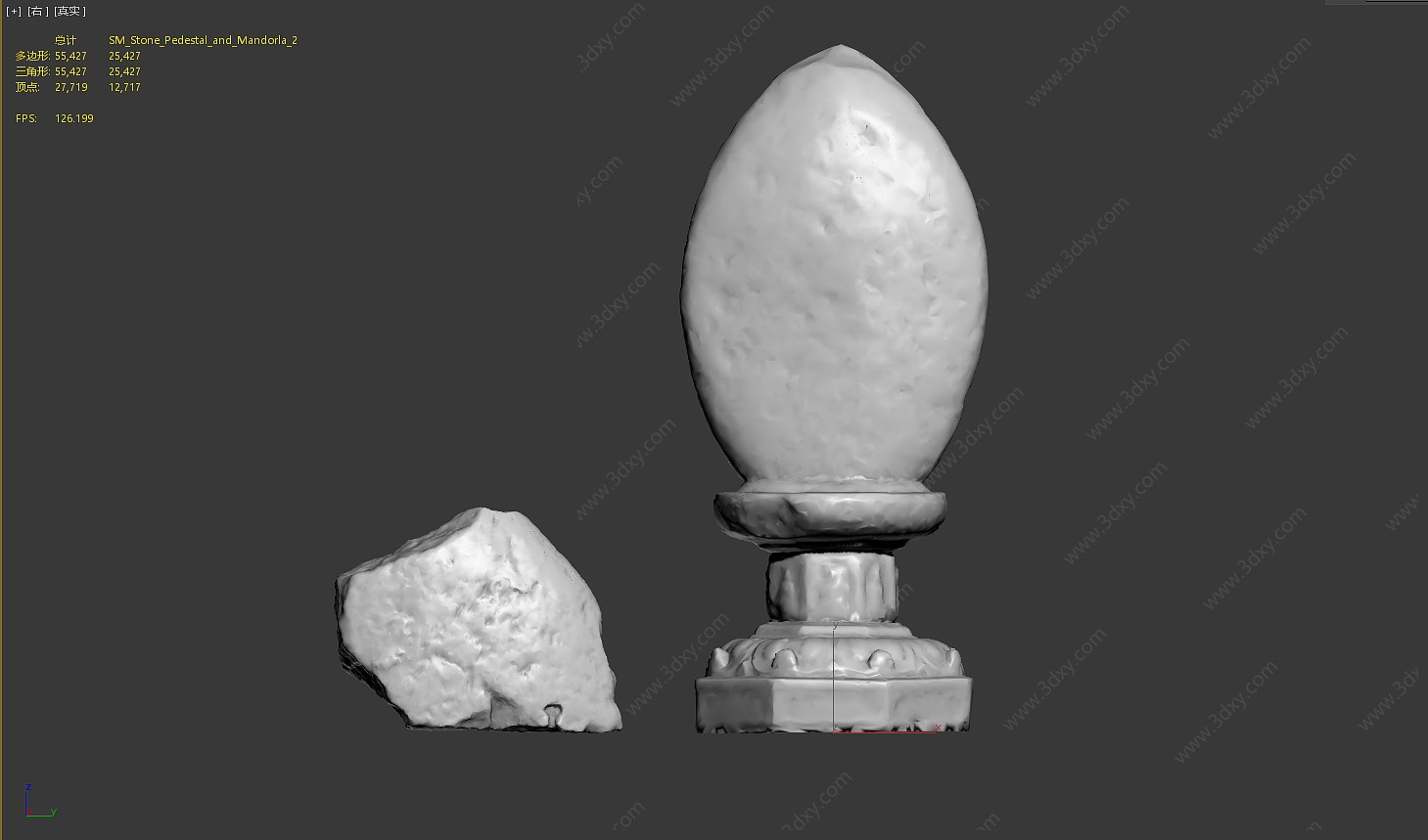 文物石雕雕塑石头3D模型