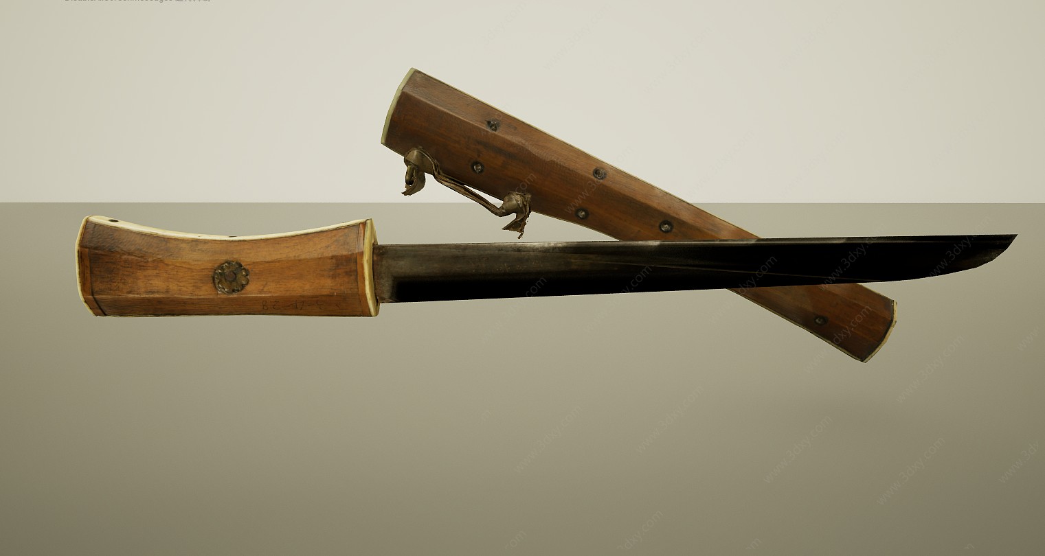 文物匕首刀具3D模型