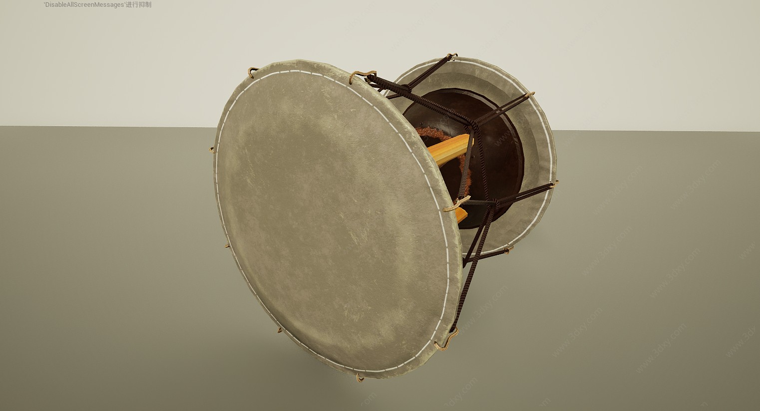文物乐器羊皮鼓3D模型