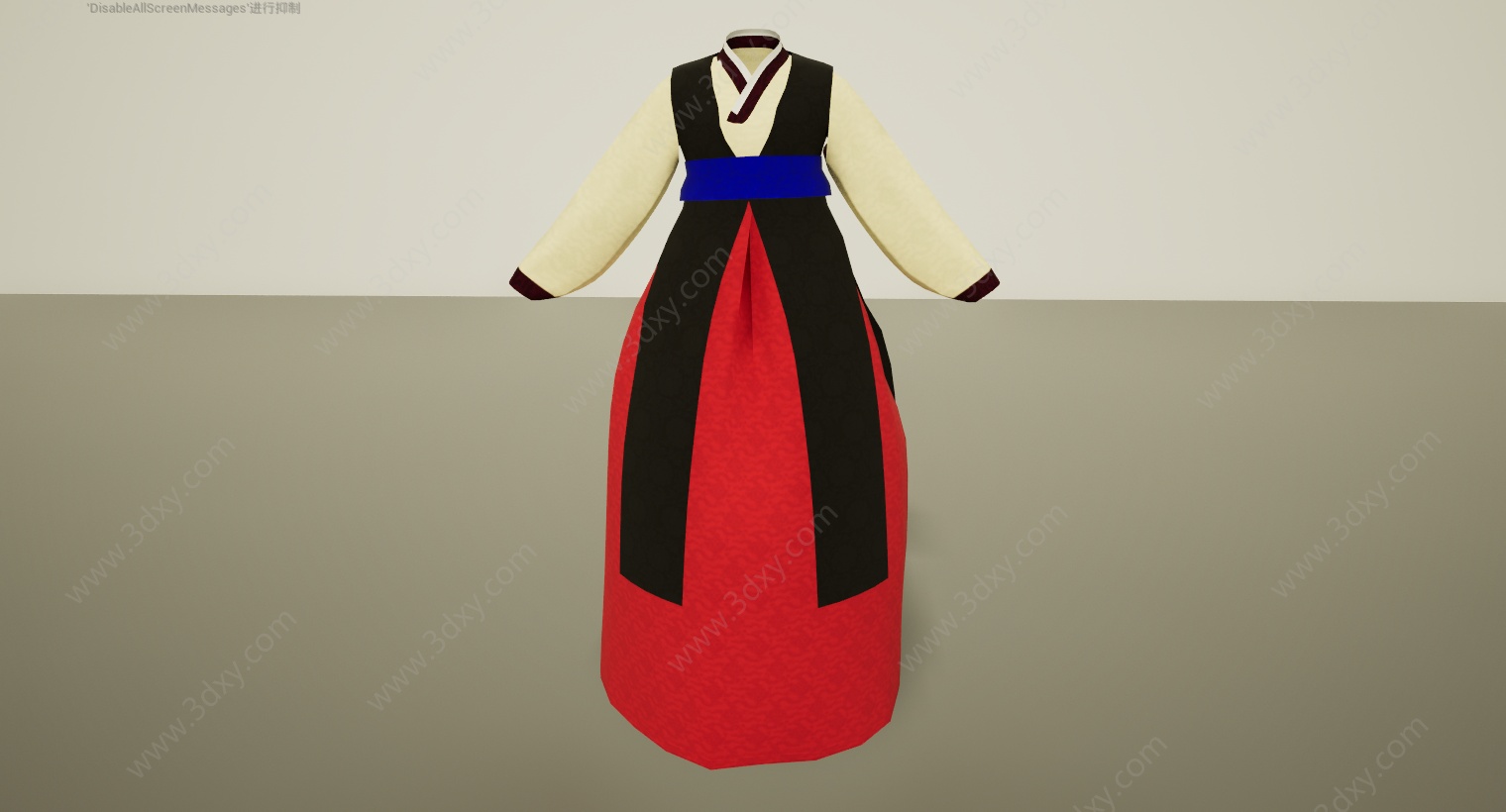朝鲜族民族服饰衣服3D模型