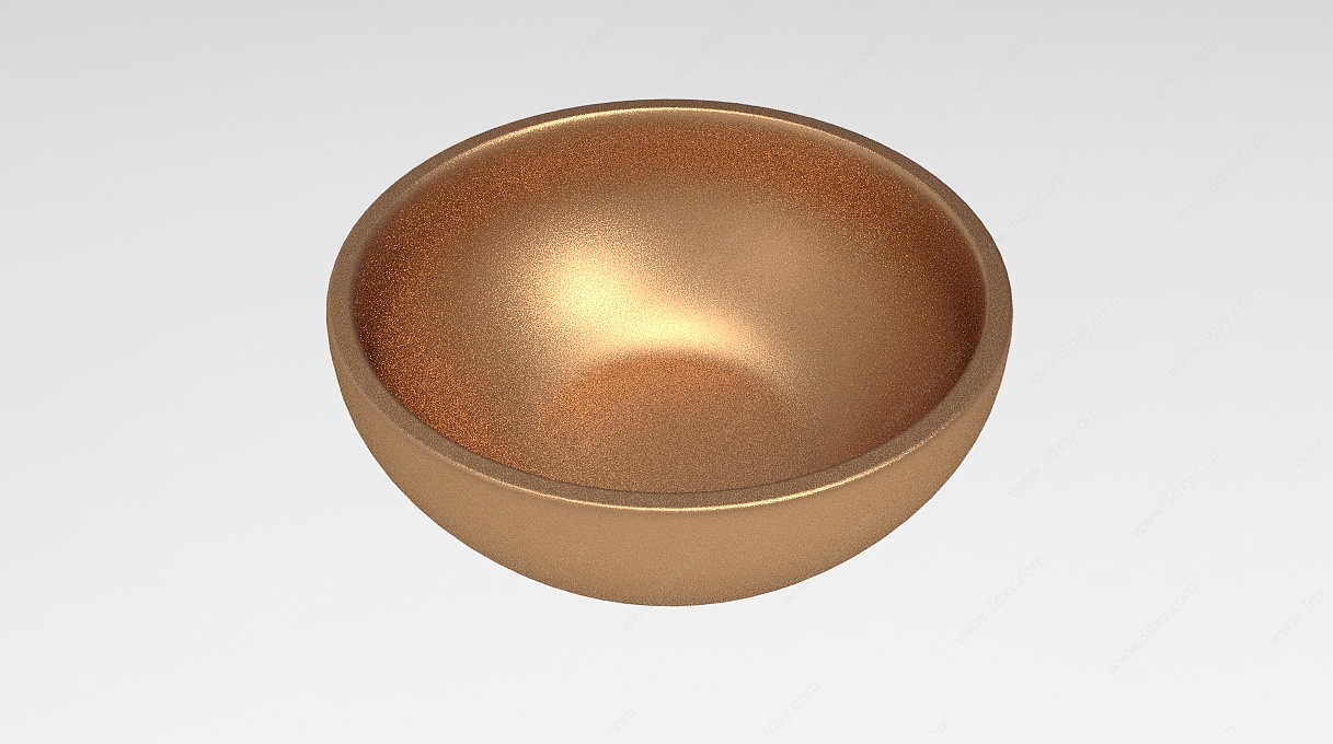 铜碗金碗钵3D模型