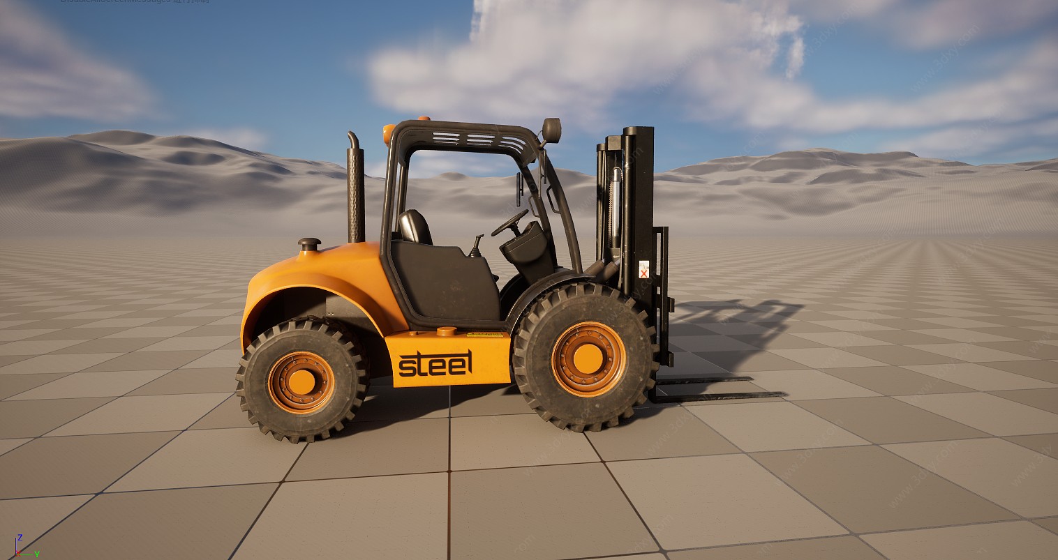 工程车叉车3D模型
