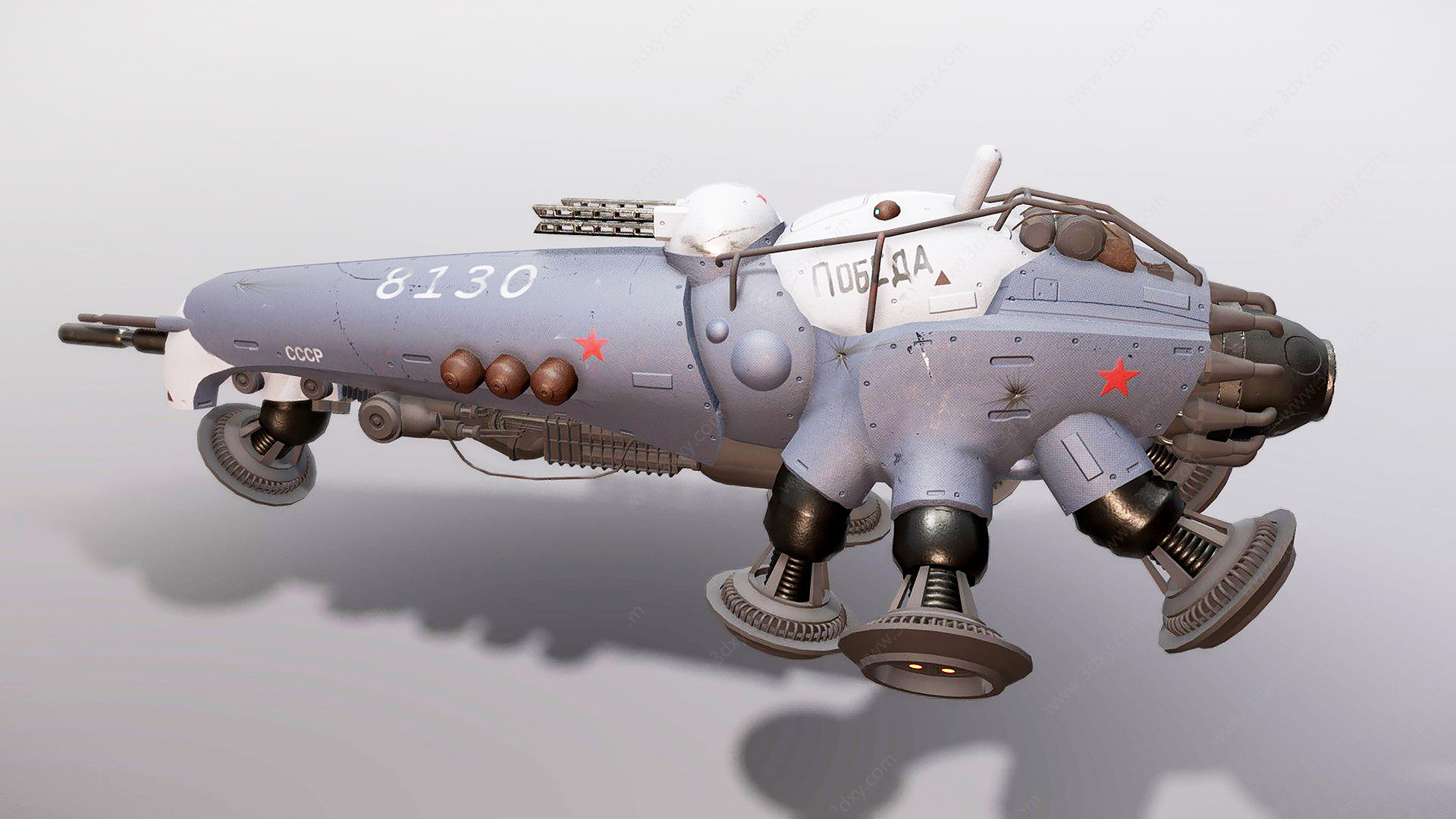 工业风科技宇宙飞船想象图3D模型