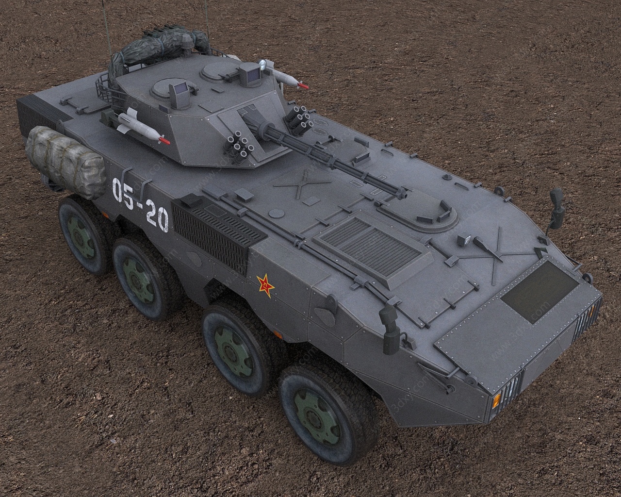 坦克兵战车装甲车3D模型