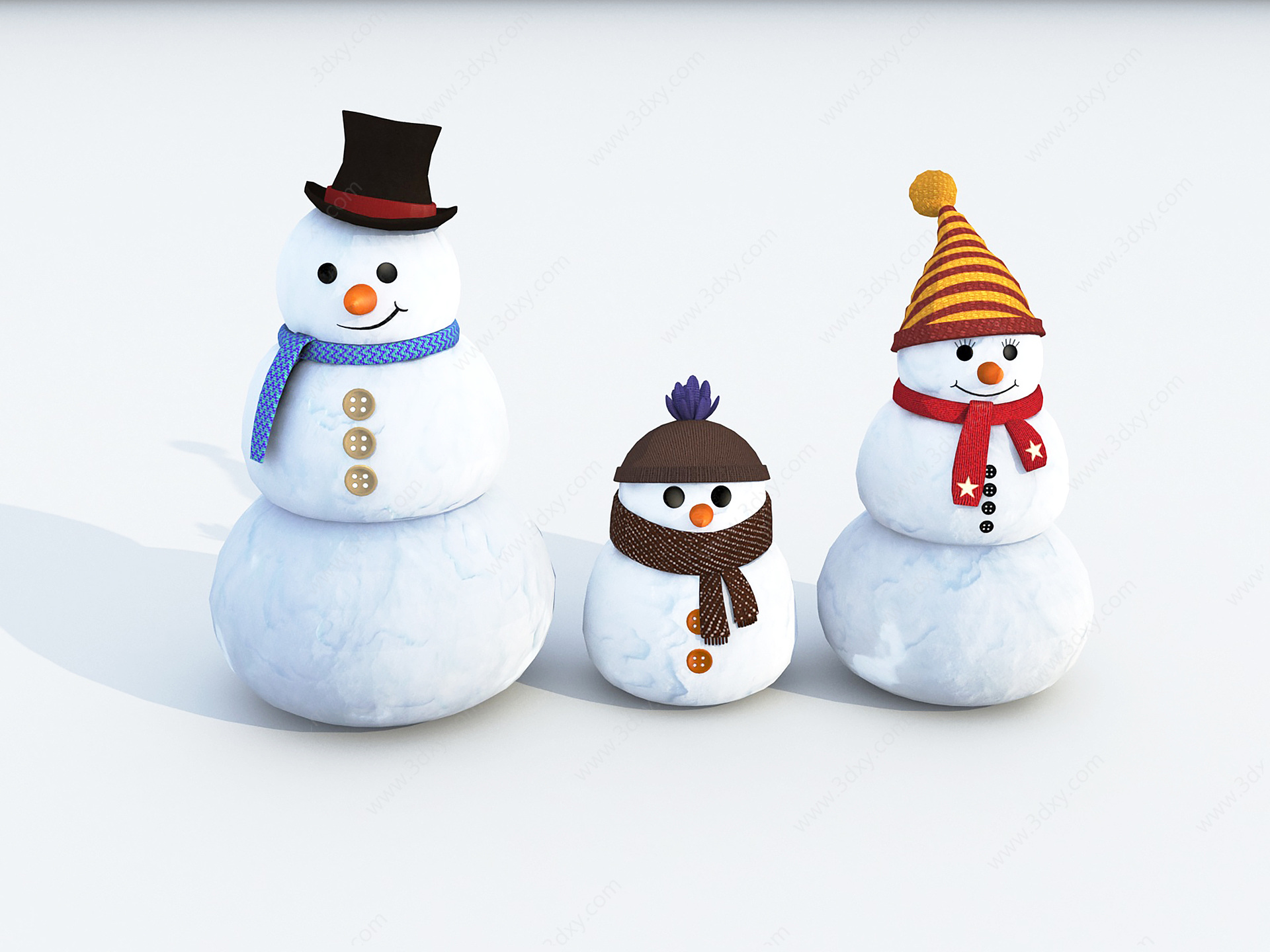 圣诞节雪人3D模型
