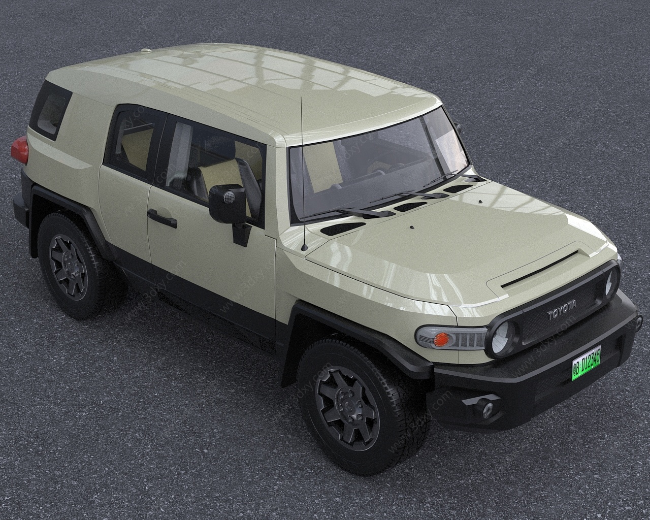 丰田酷路泽进口汽车越野3D模型