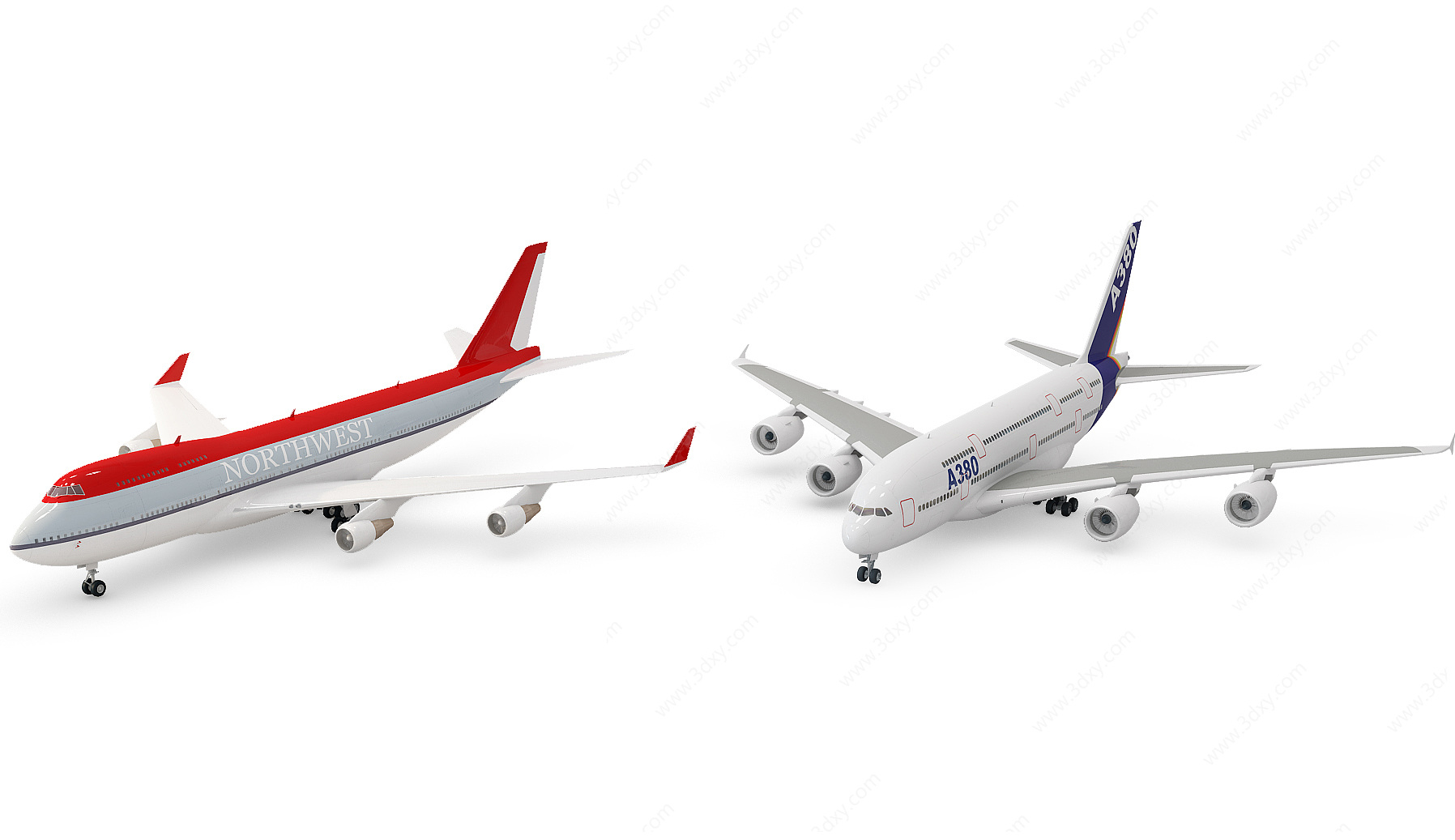 现代客机飞机3D模型