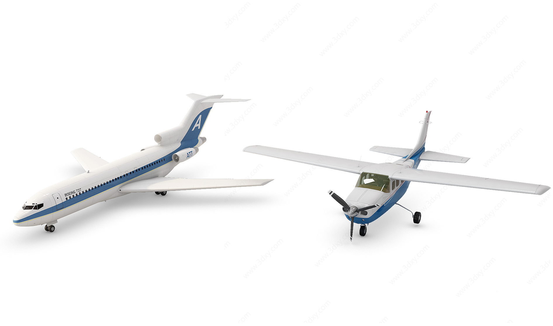 现代客机飞机3D模型