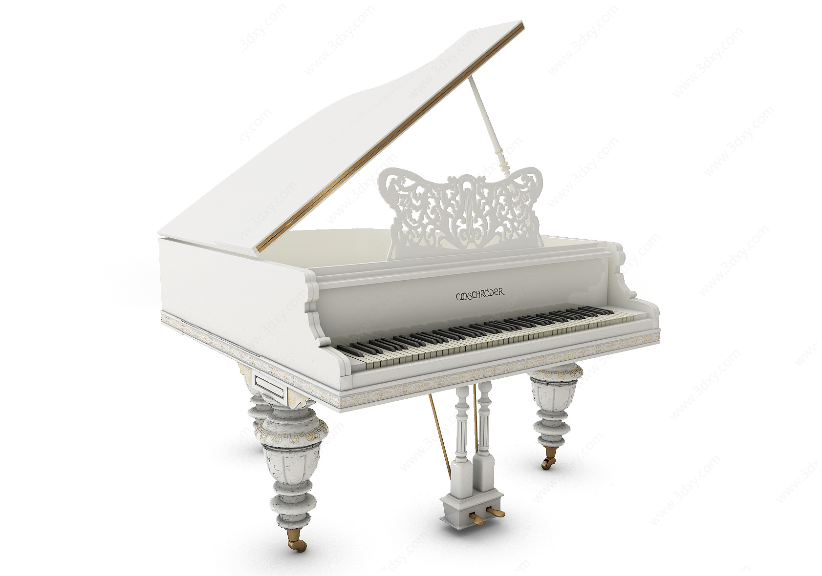 现代钢琴3D模型