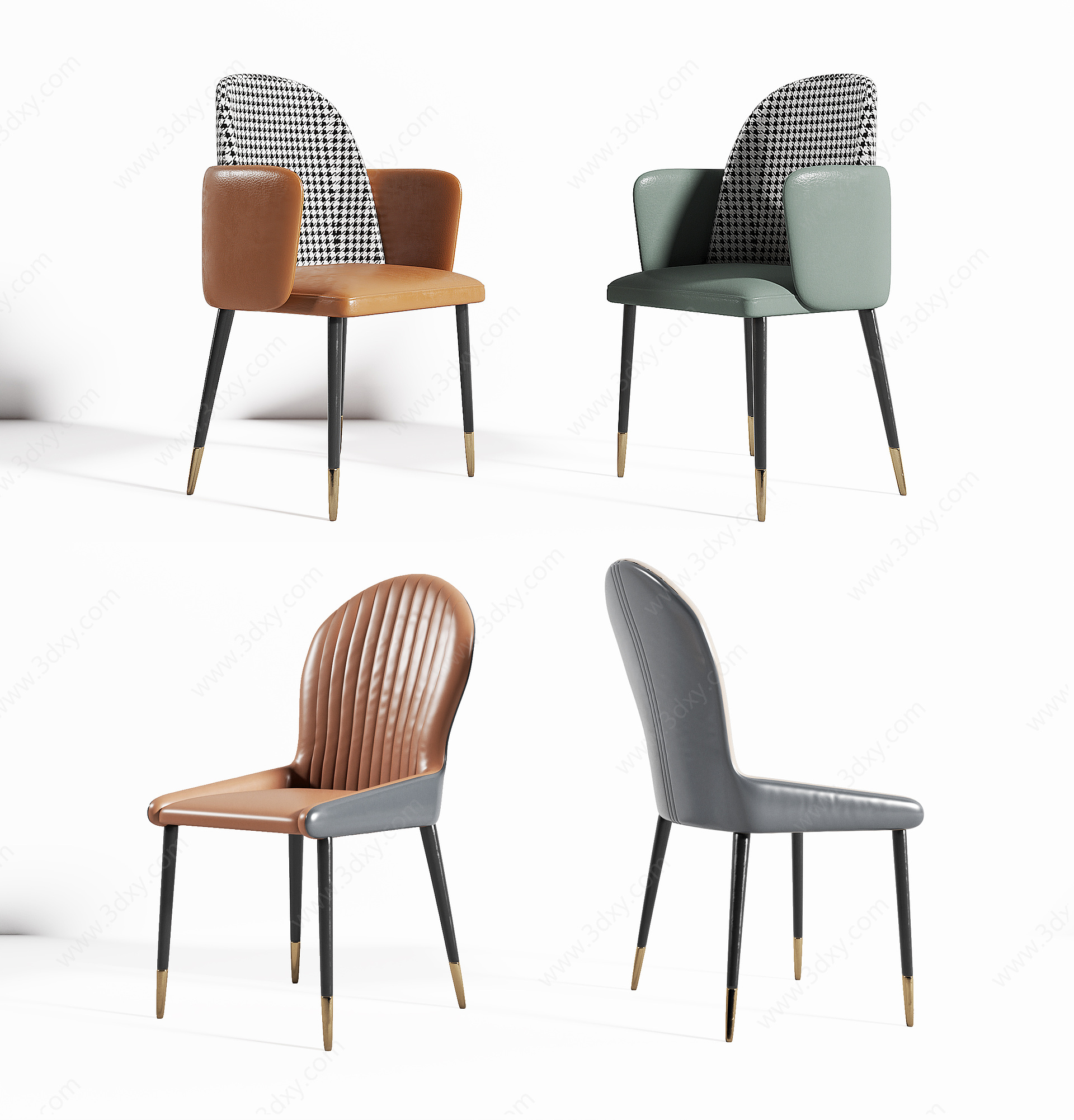 现代风餐椅3D模型