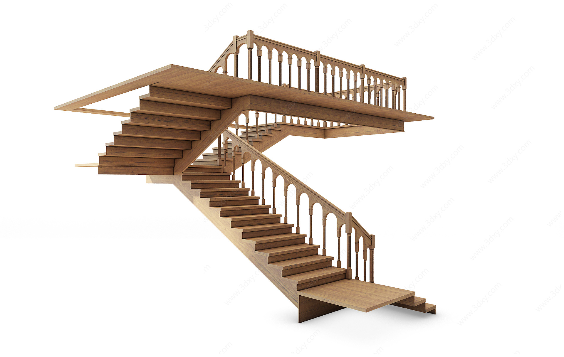 木质楼梯3D模型