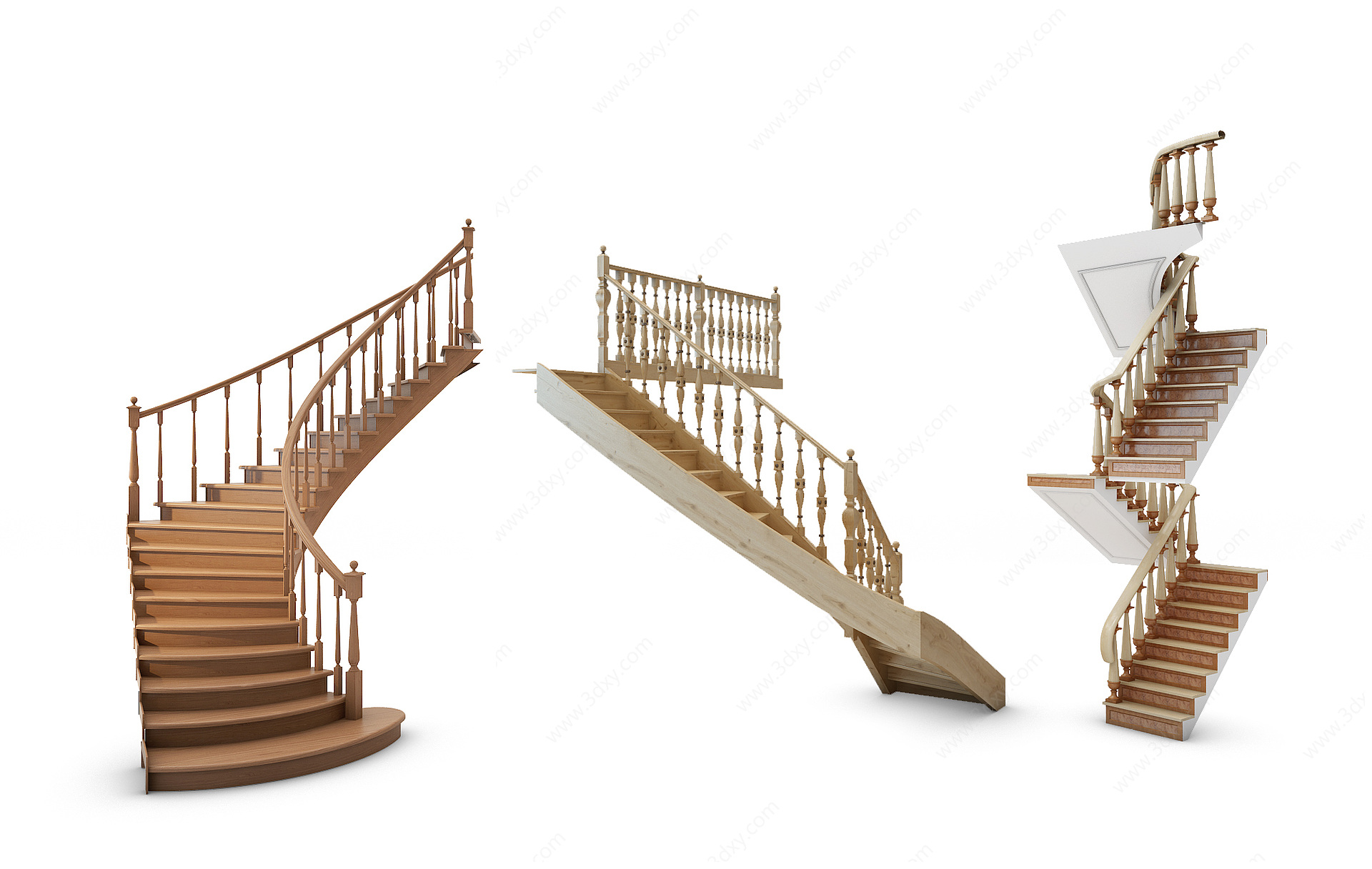 木质楼梯3D模型