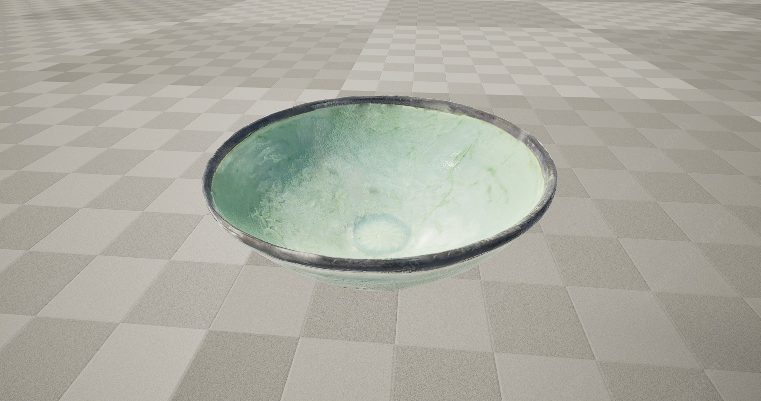 文物青釉瓷器碗3D模型