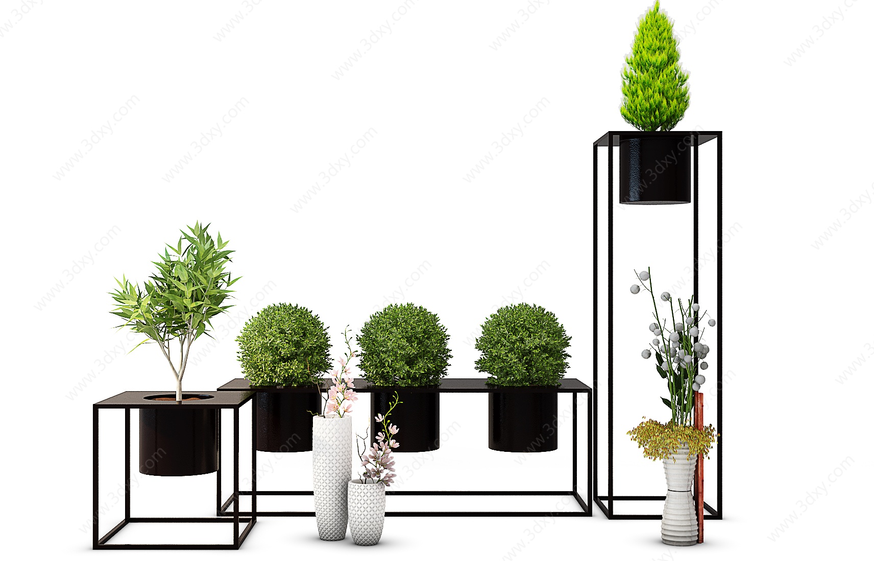 植物绿植盆栽组合3D模型