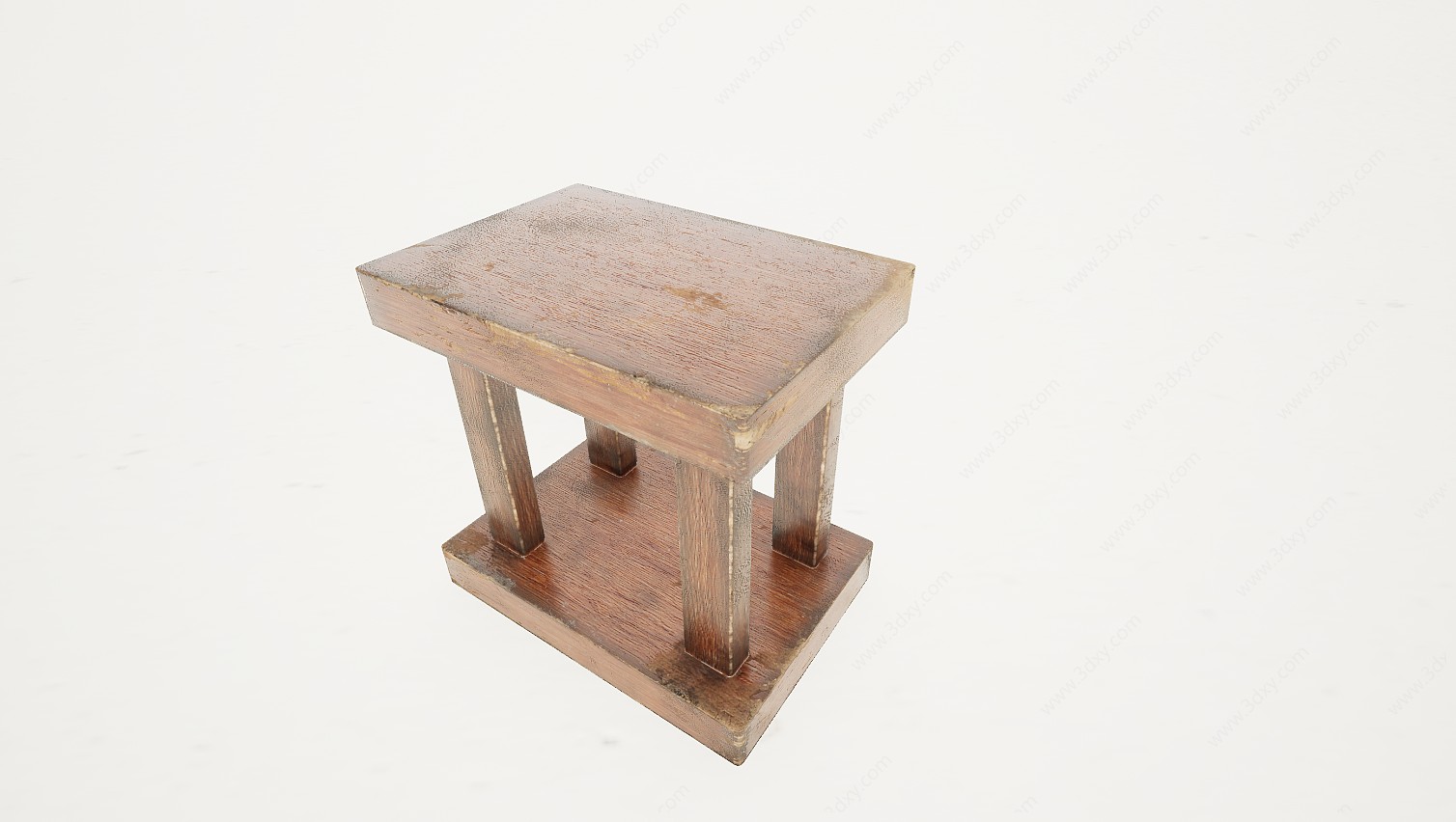 木质置物架方凳3D模型