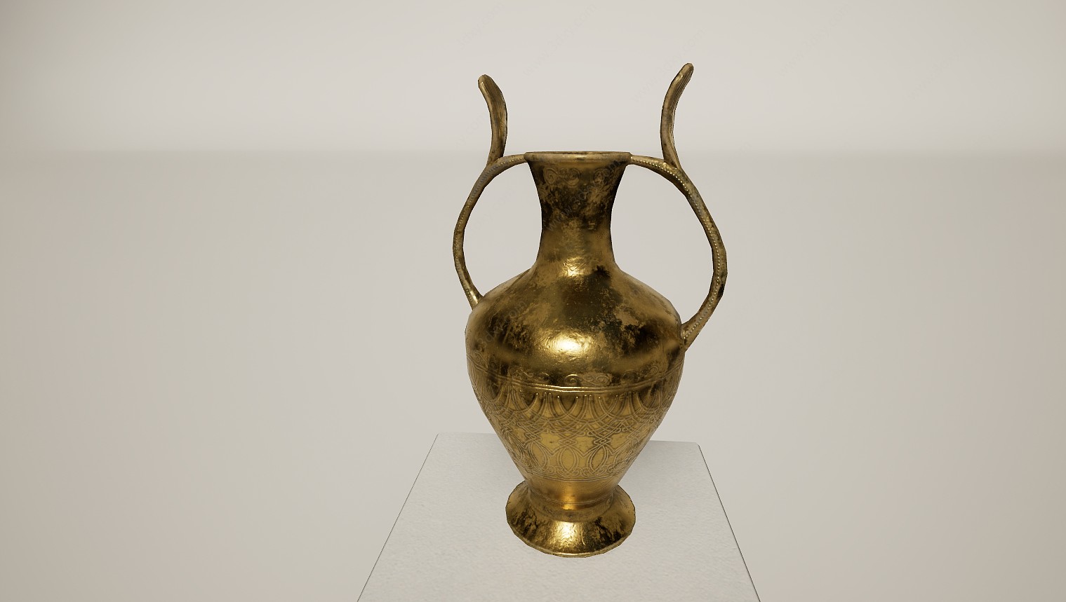 文物金铜器花瓶摆件3D模型