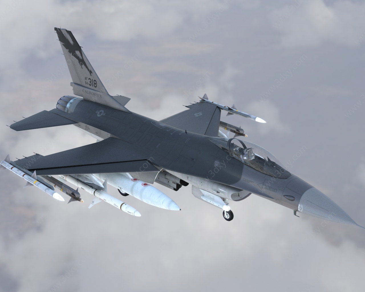 战斗机喷气式多用途战斗机3D模型