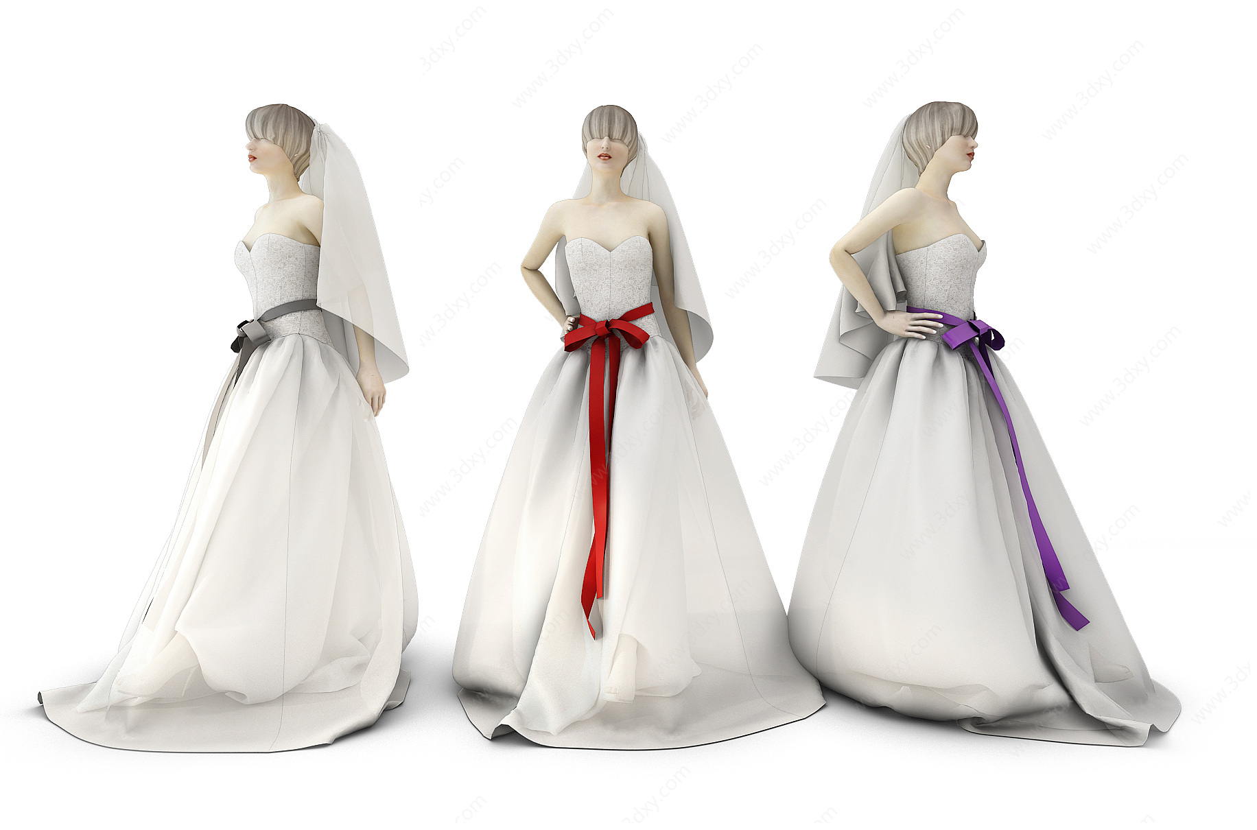 婚纱模特3D模型