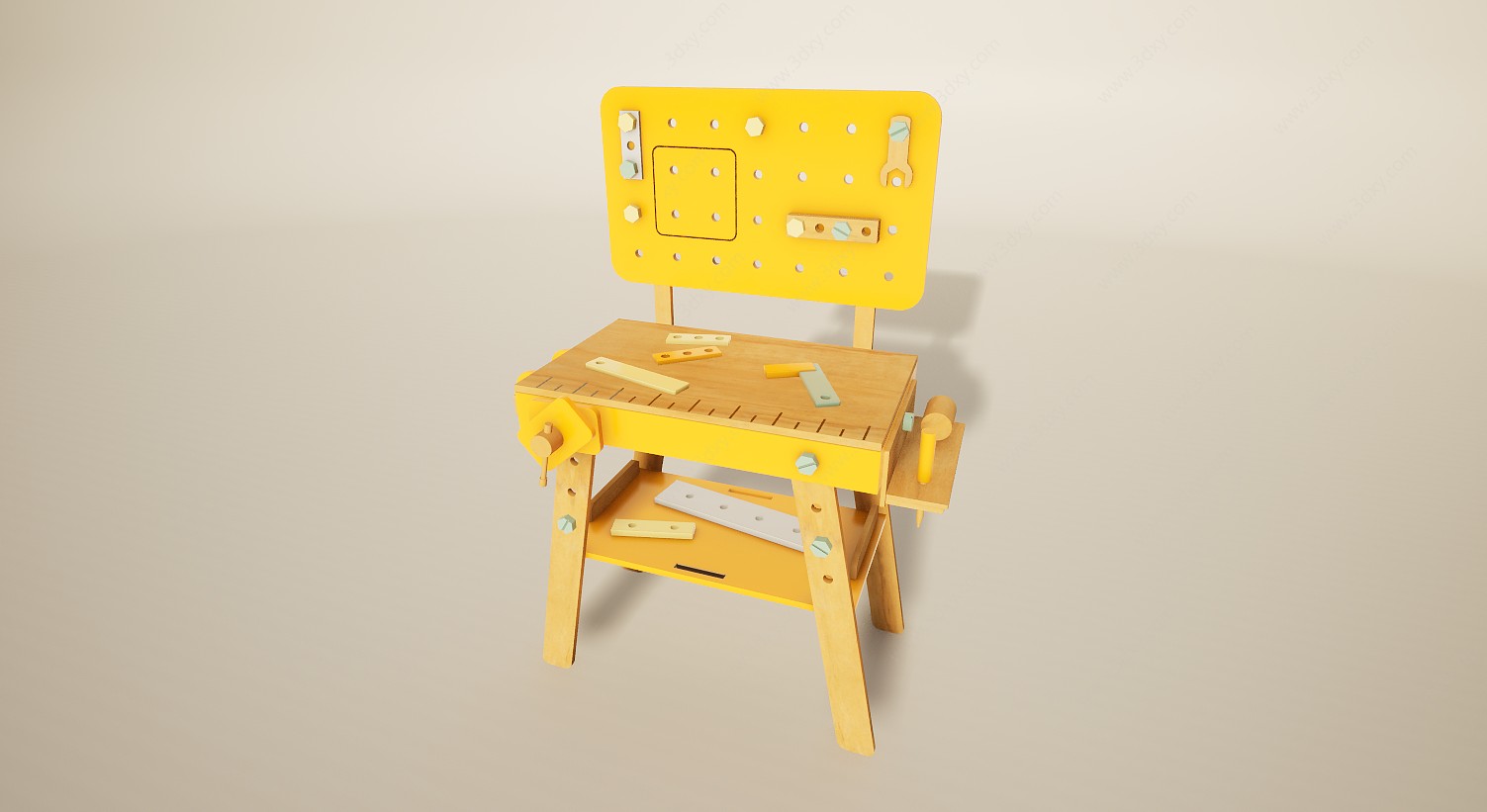 手工拼接椅子3D模型