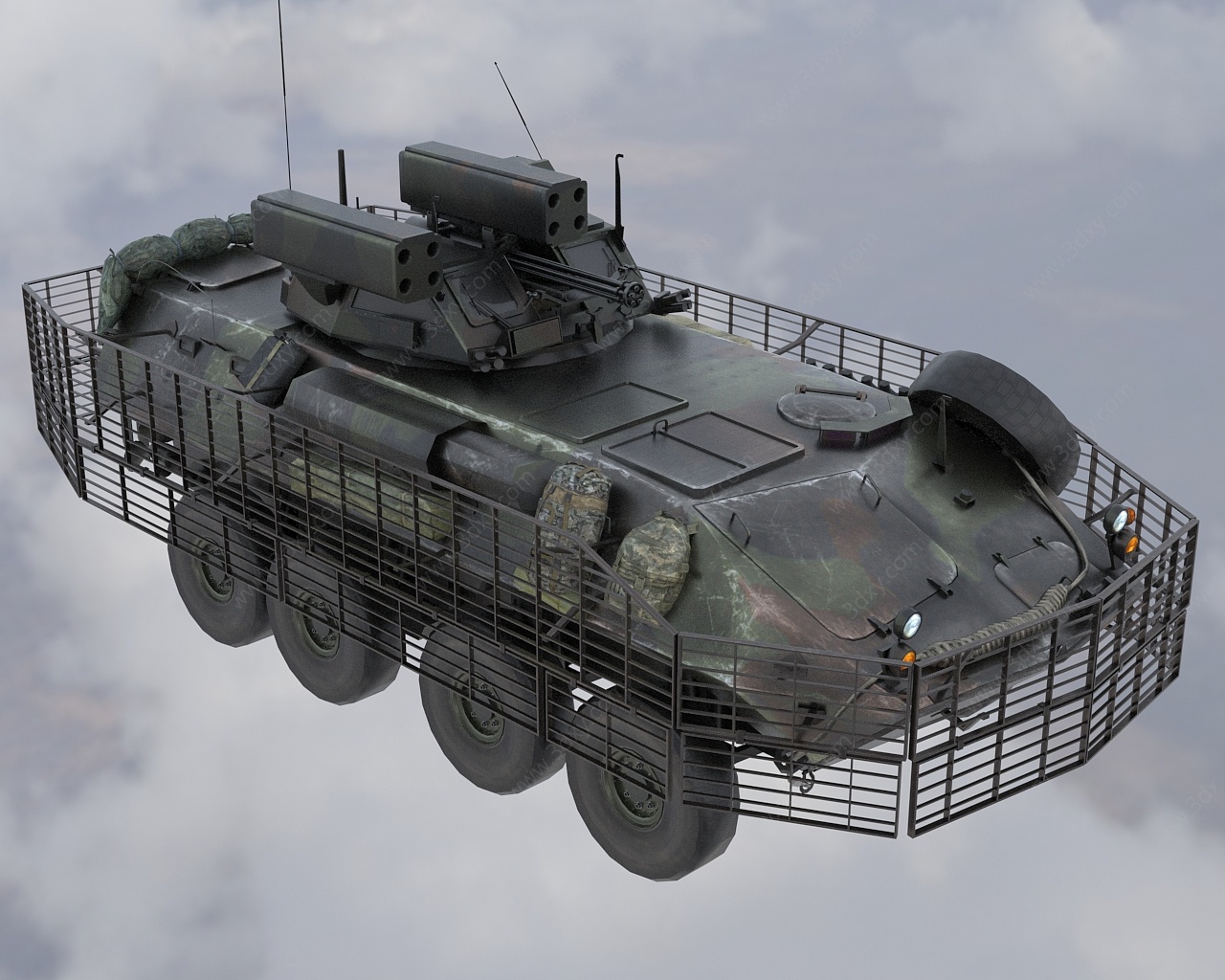 轻型防空装甲车低配版3D模型