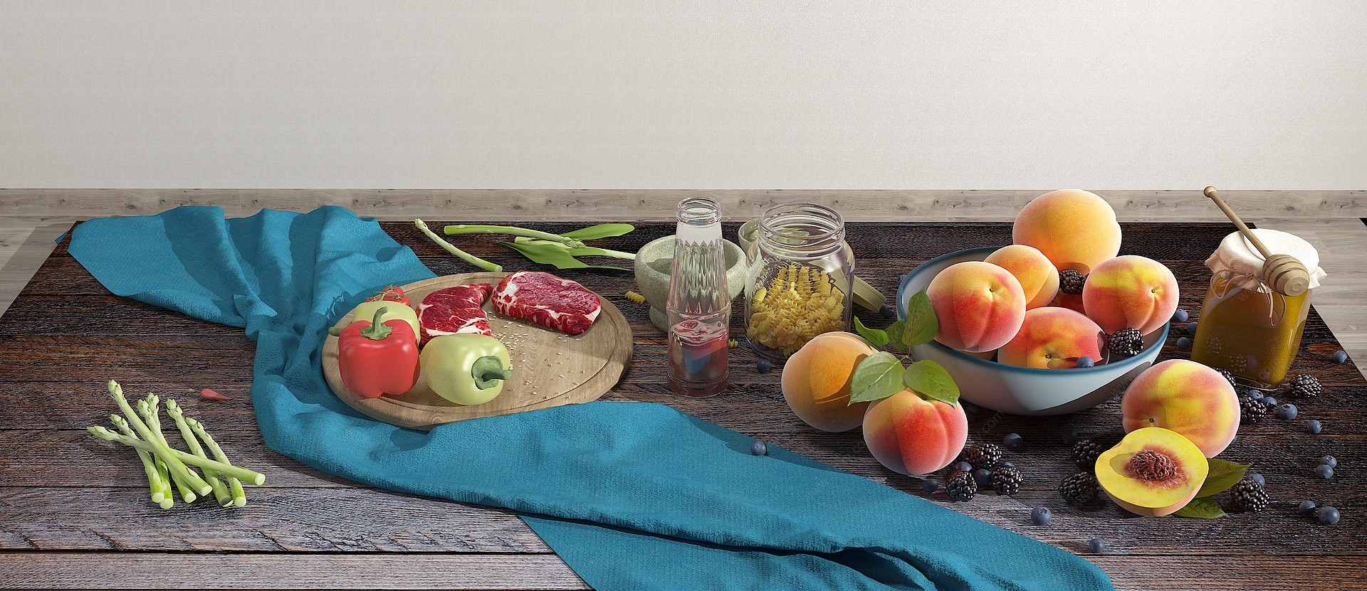 水果蔬菜厨房餐具3D模型