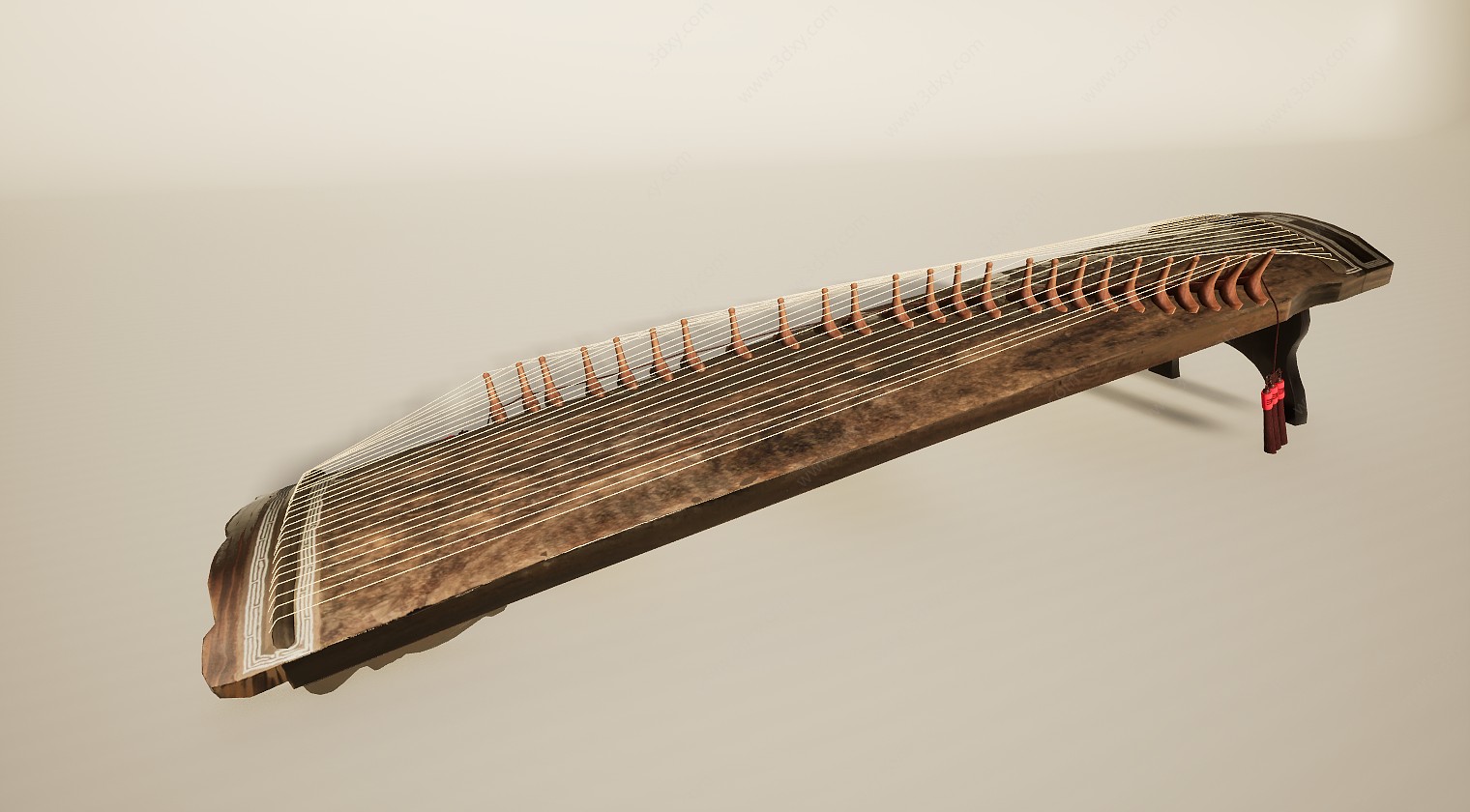 乐器弦乐器古筝古琴3D模型