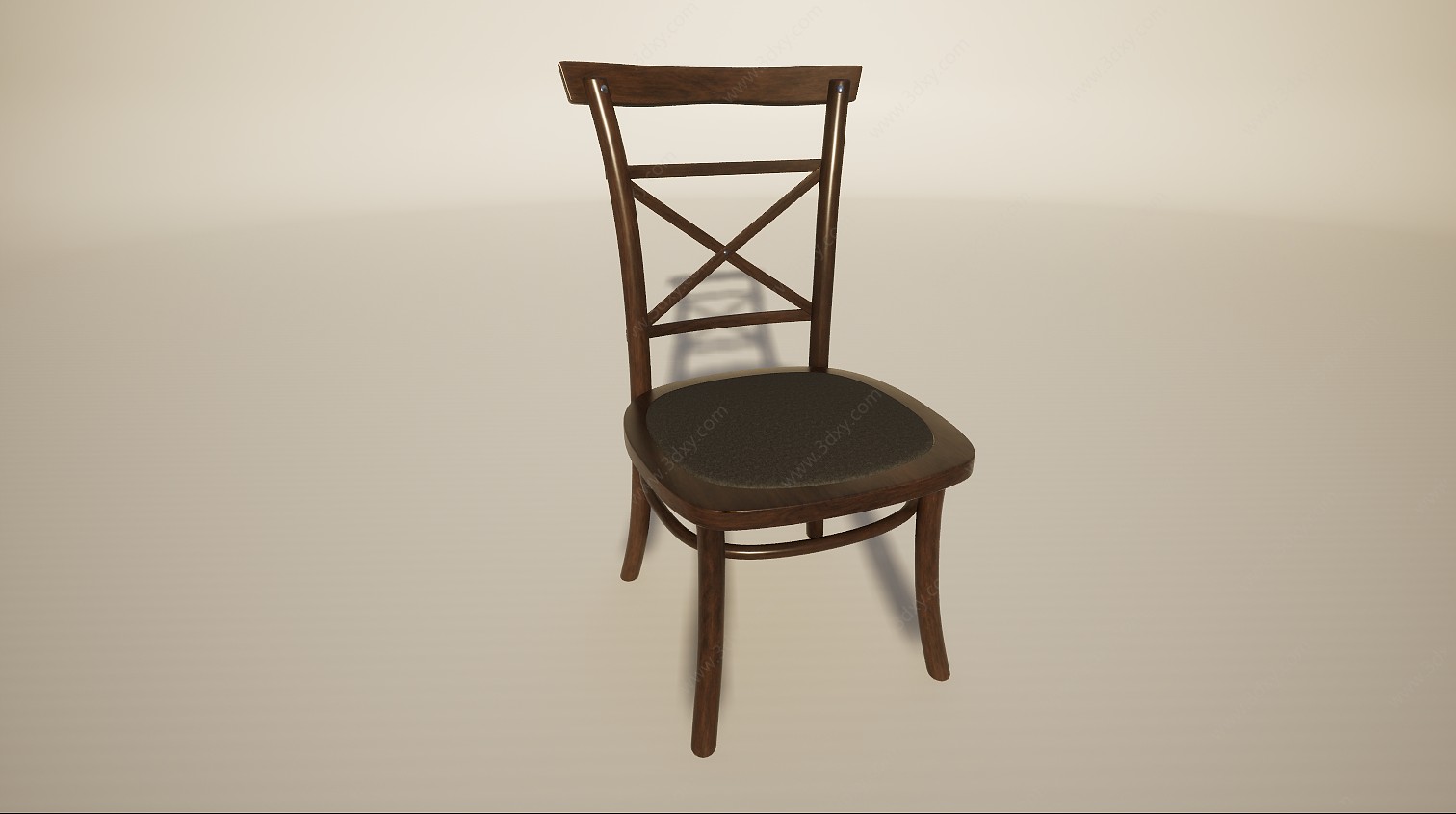 复古铁艺休闲椅靠椅3D模型