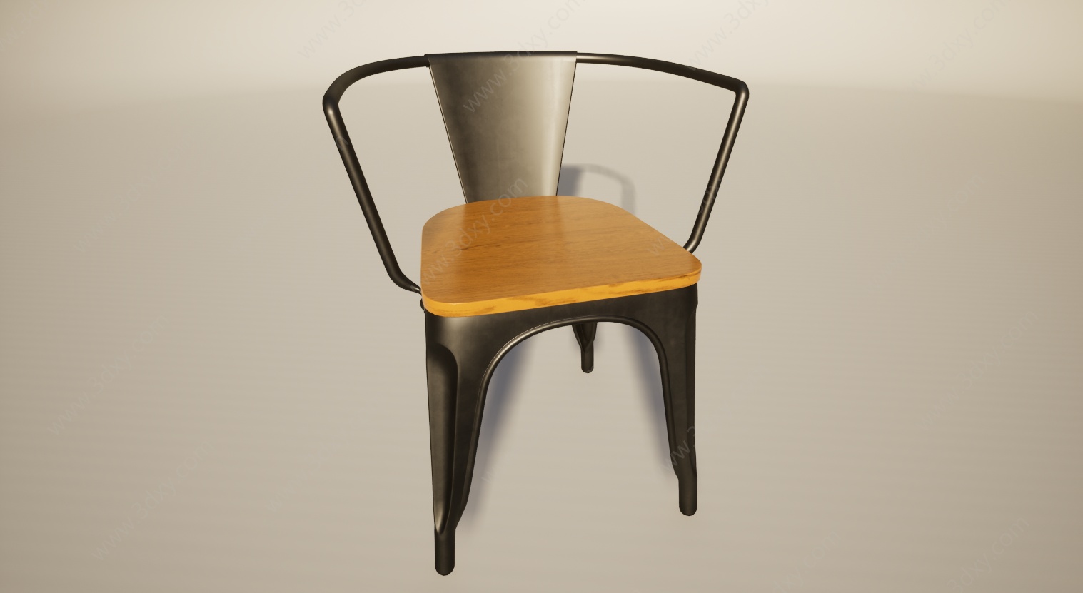 铁皮椅子欧式铁艺工业风3D模型