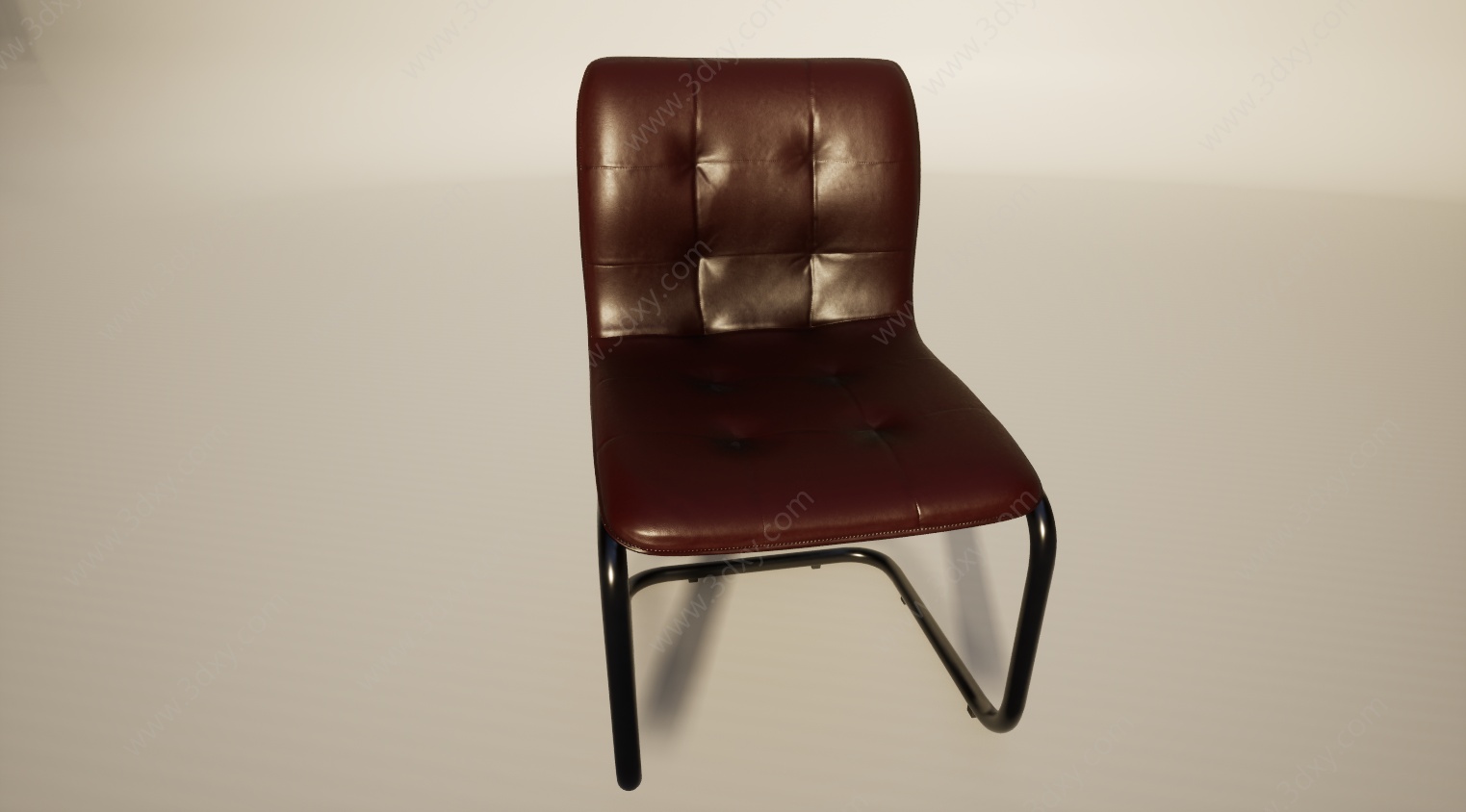 美式软包休闲靠椅3D模型