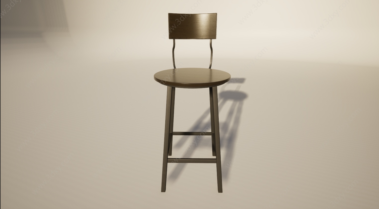 简约休闲吧台餐椅3D模型