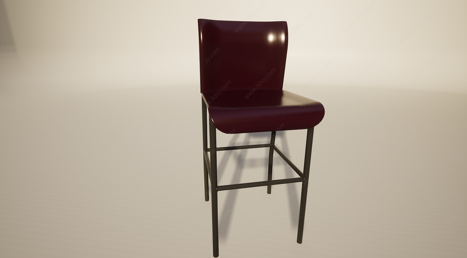 北欧简约休闲餐椅3D模型