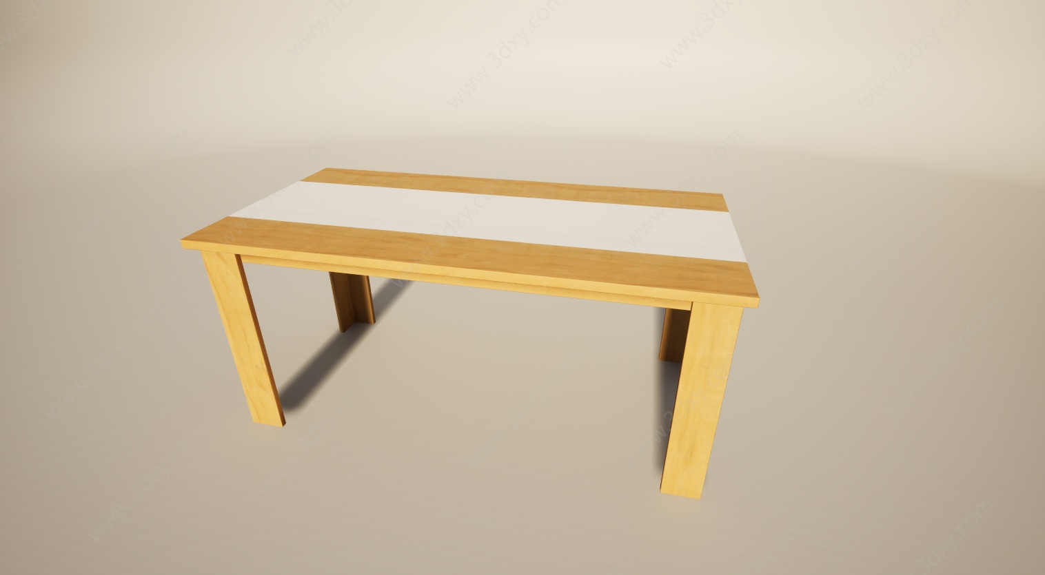 实木家具实木餐桌3D模型