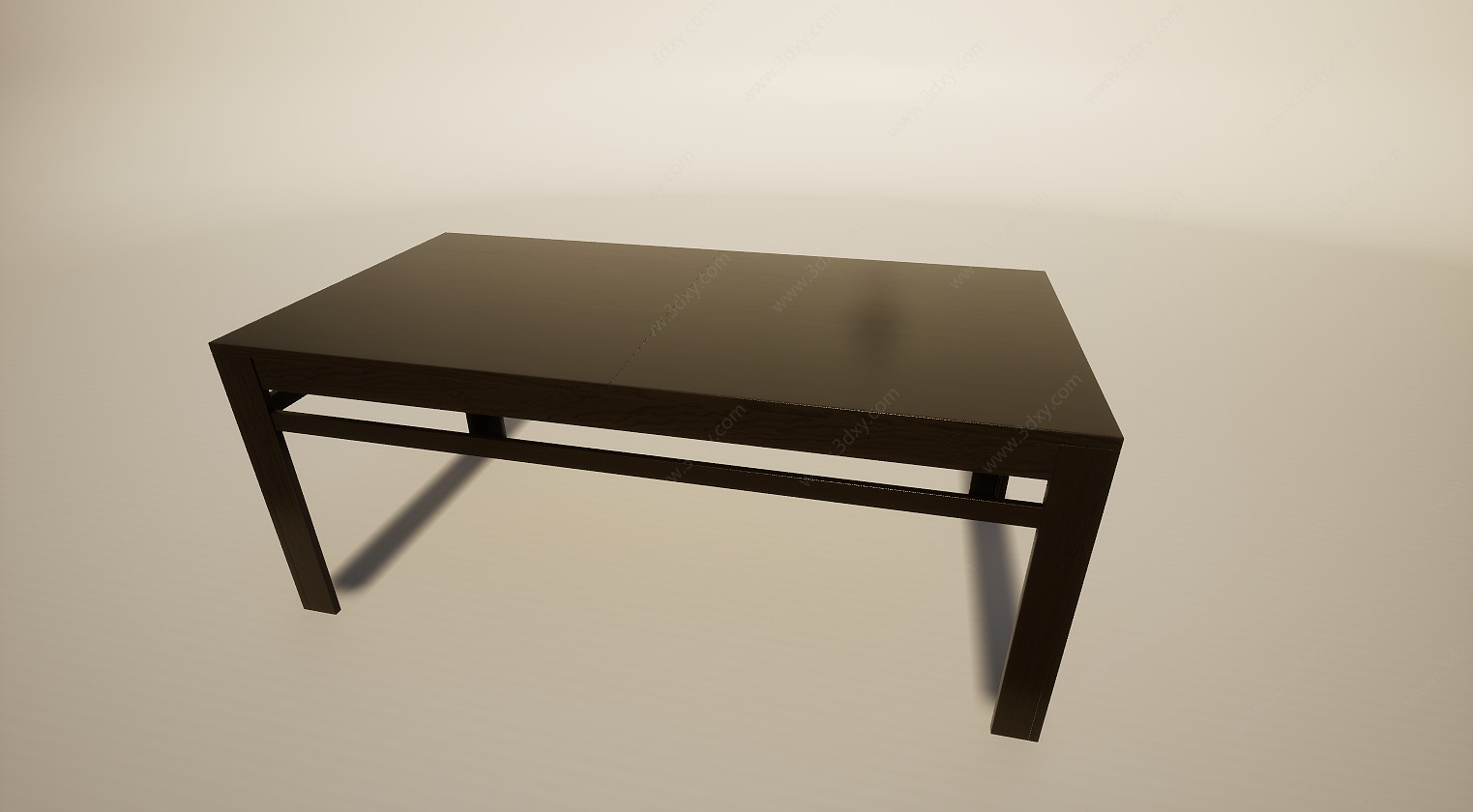 黑色纯色茶几桌3D模型
