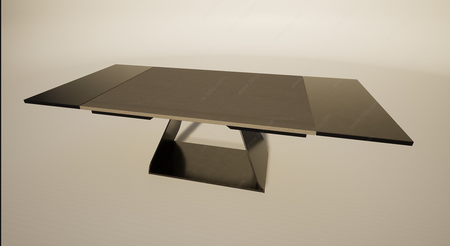 纯色极简创意可变形餐桌3D模型