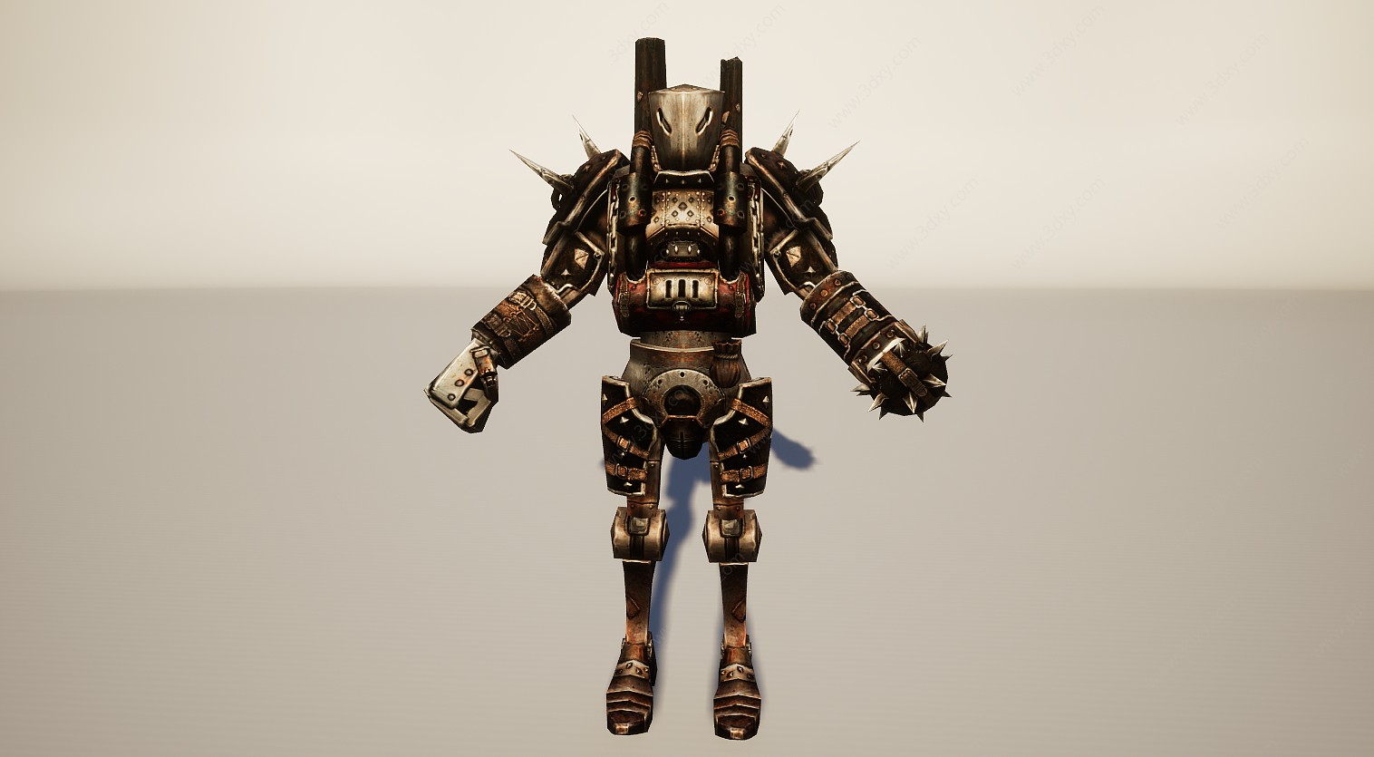 游戏角色人物盔甲机器人3D模型