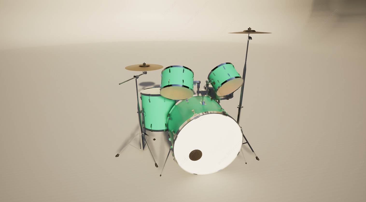 音乐设备乐器架子鼓3D模型