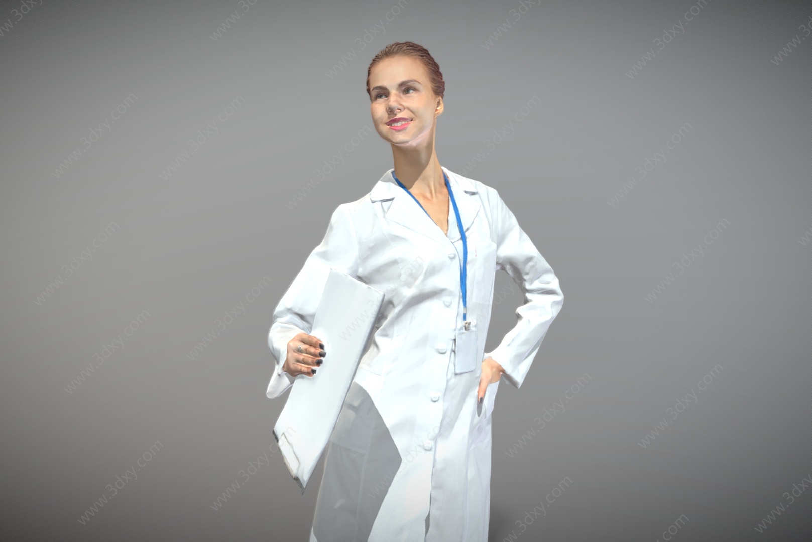 医生女性医生医护人员3D模型