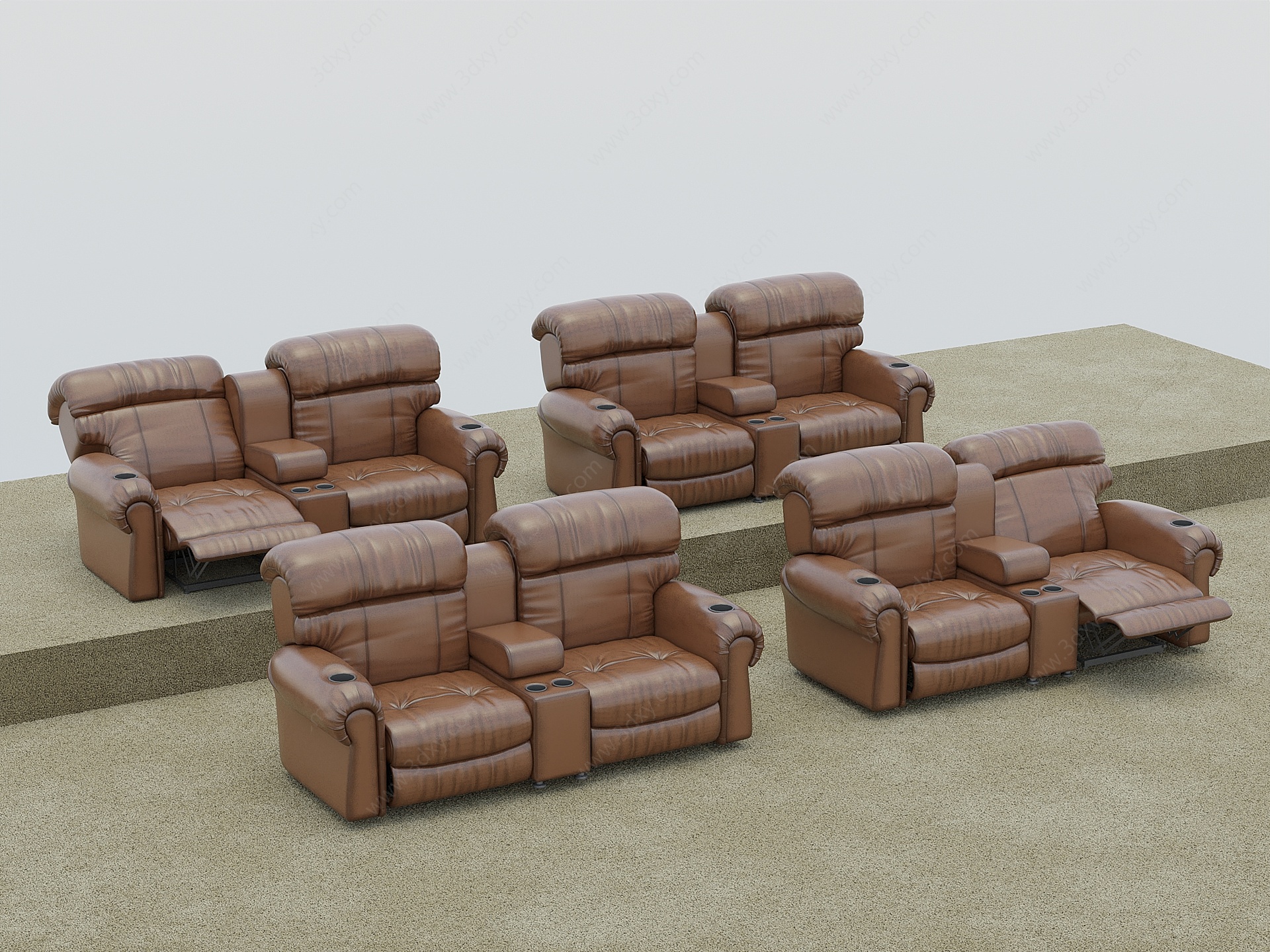 影院沙发椅3D模型