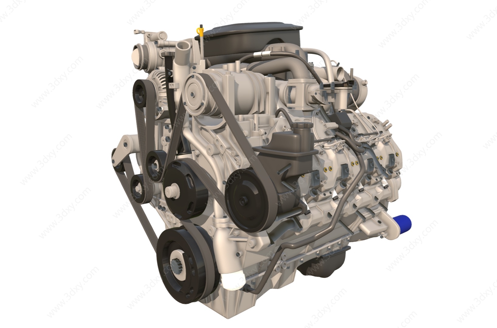 发动机引擎汽车发动机3D模型