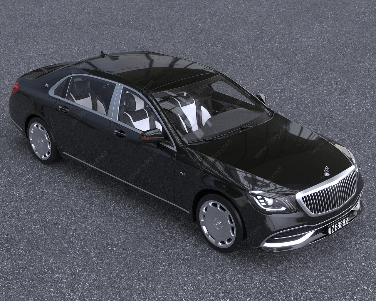 奔驰迈巴赫S级豪车汽车3D模型