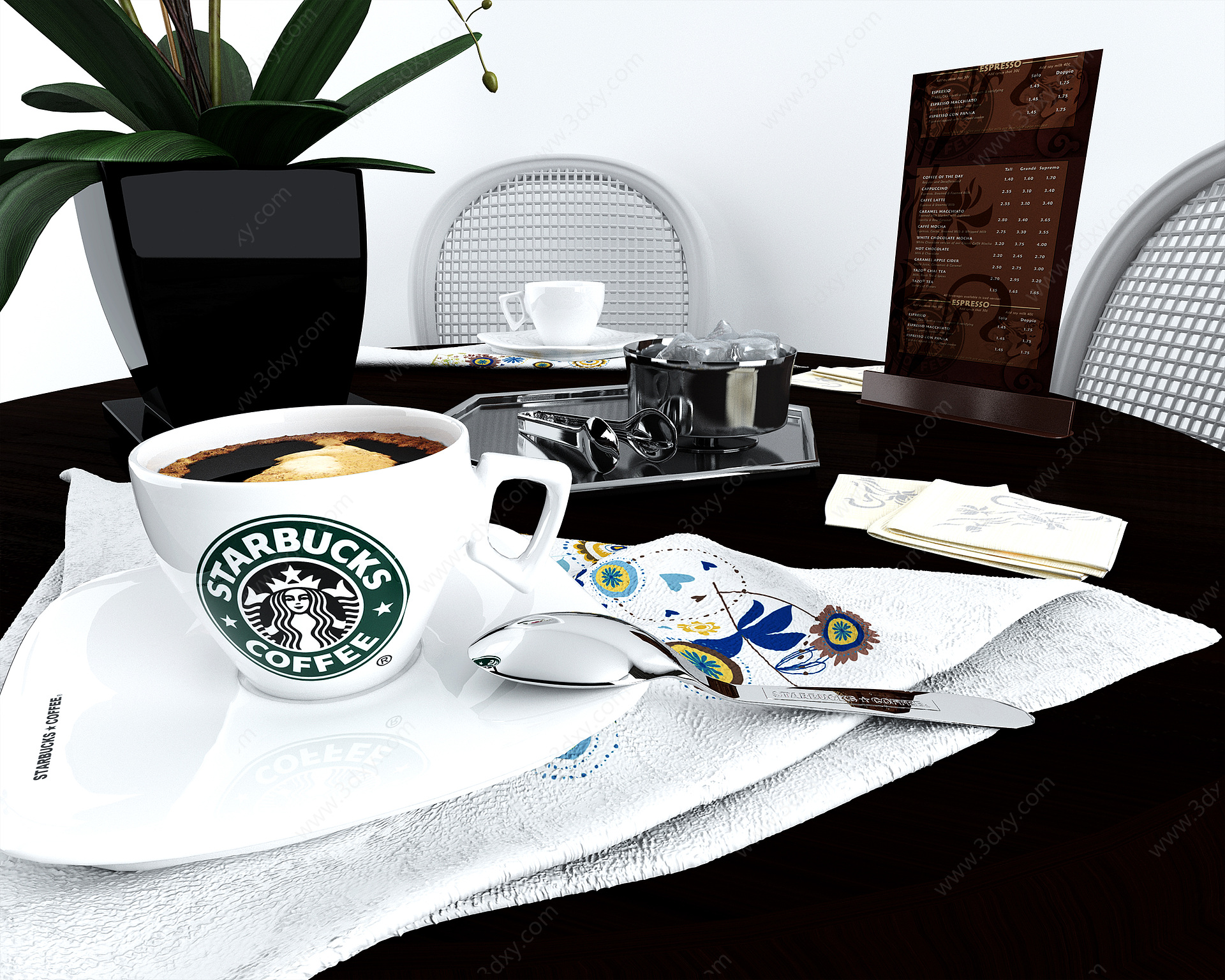星巴克咖啡3D模型