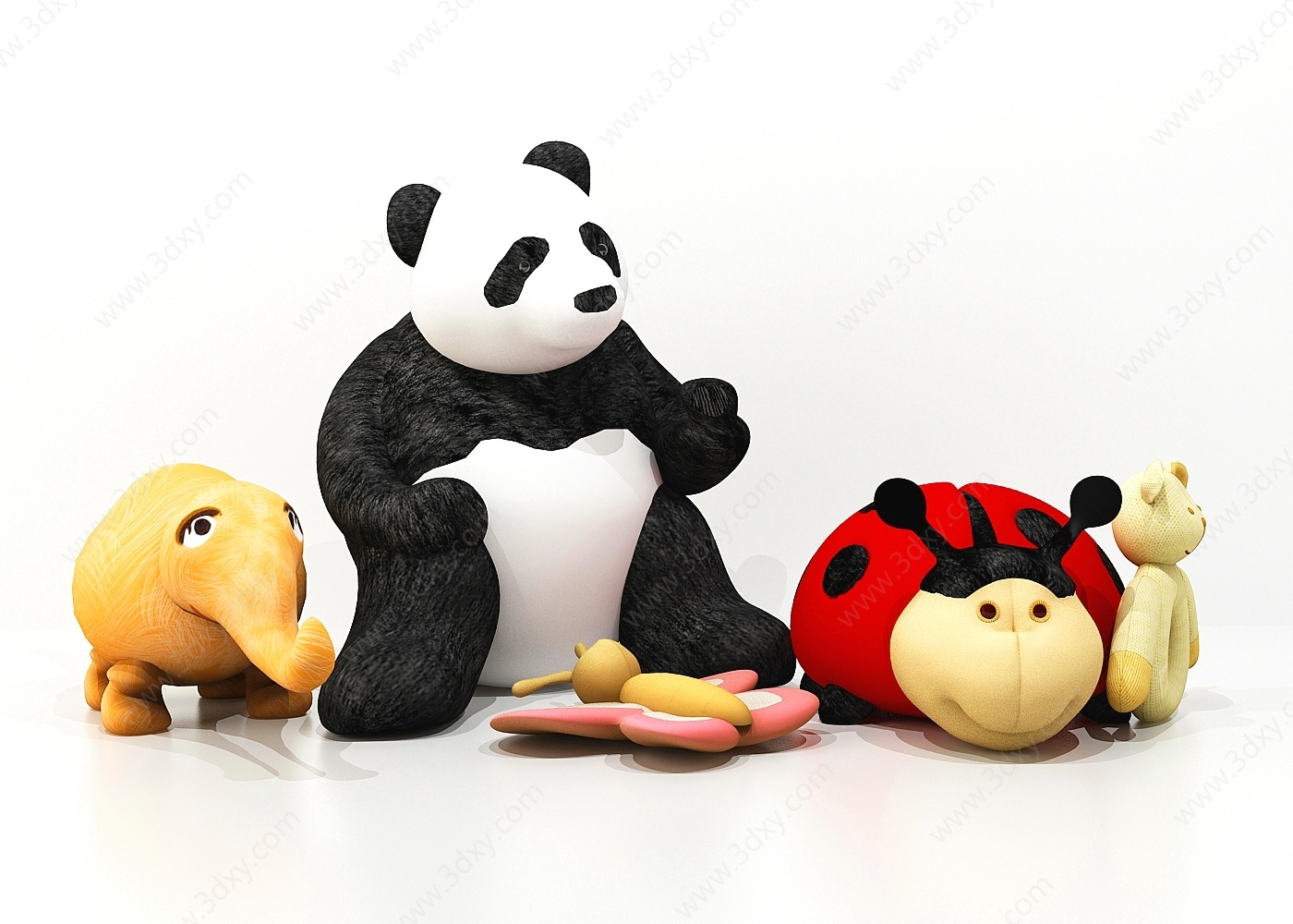 儿童动物玩具玩偶3D模型
