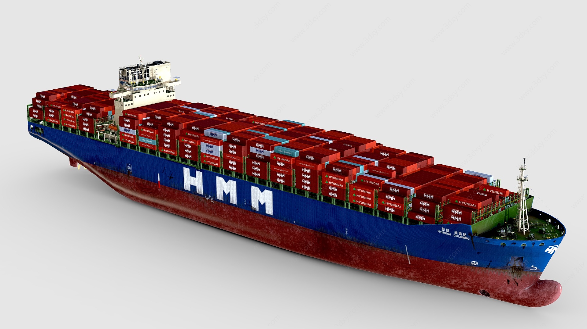 货轮邮轮集装箱轮船3D模型