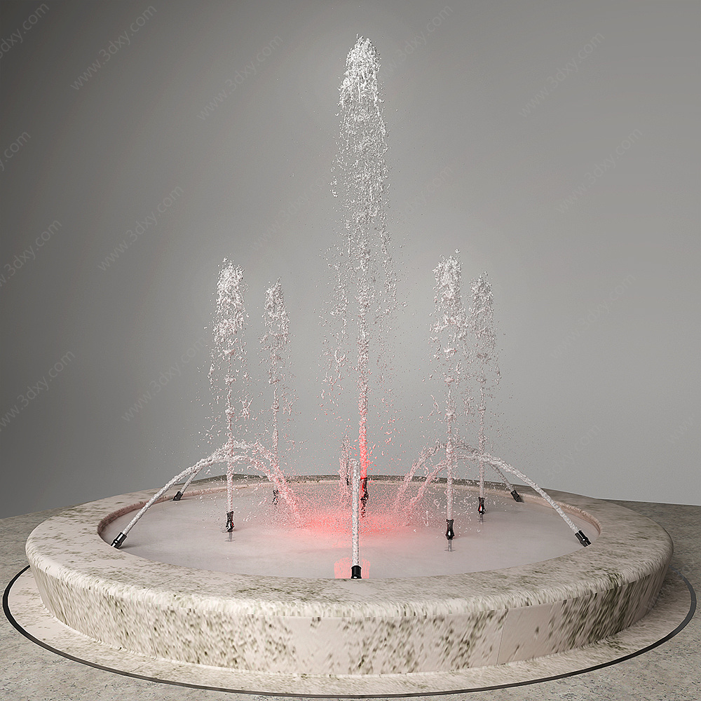 喷泉水池3D模型