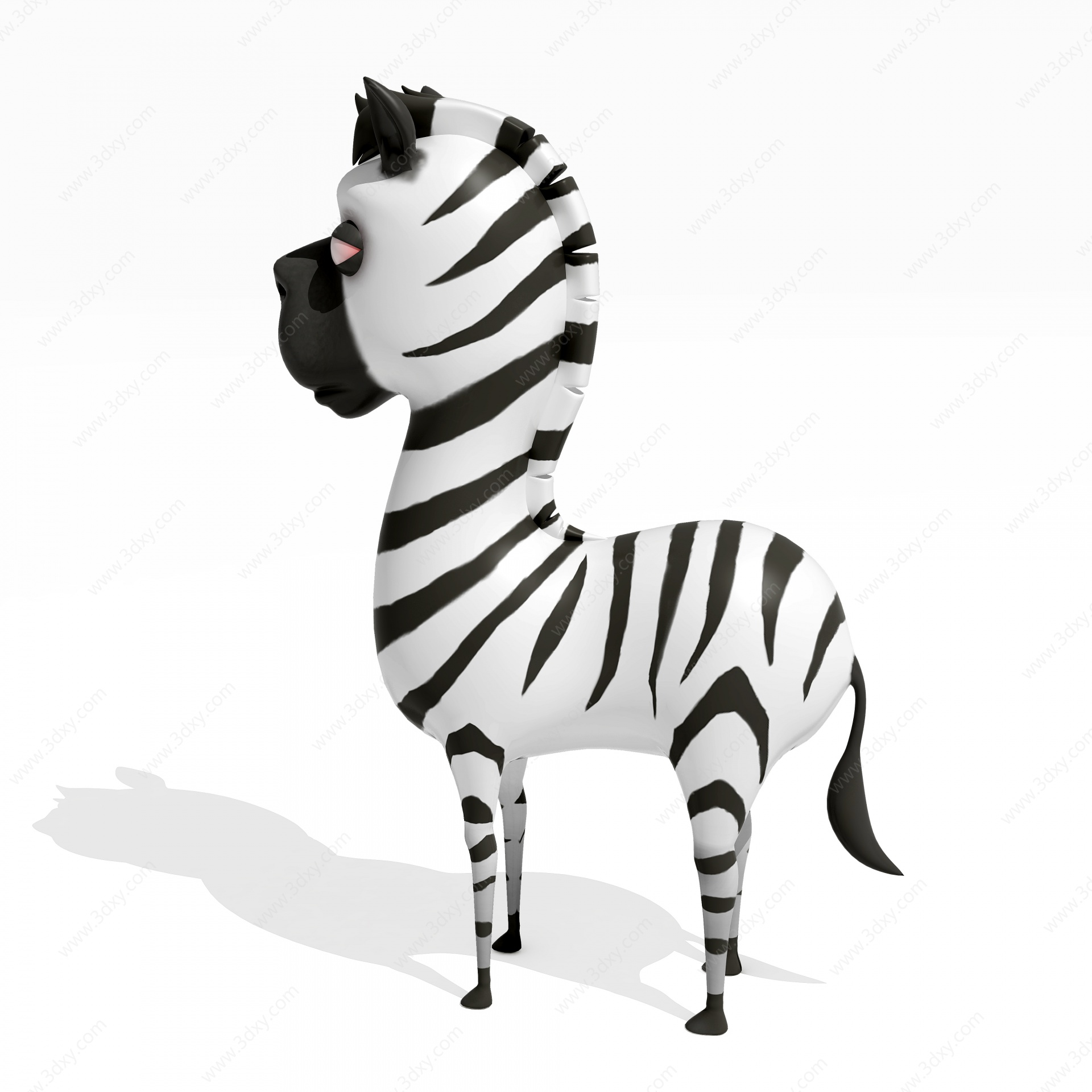 卡通动物小斑马3D模型