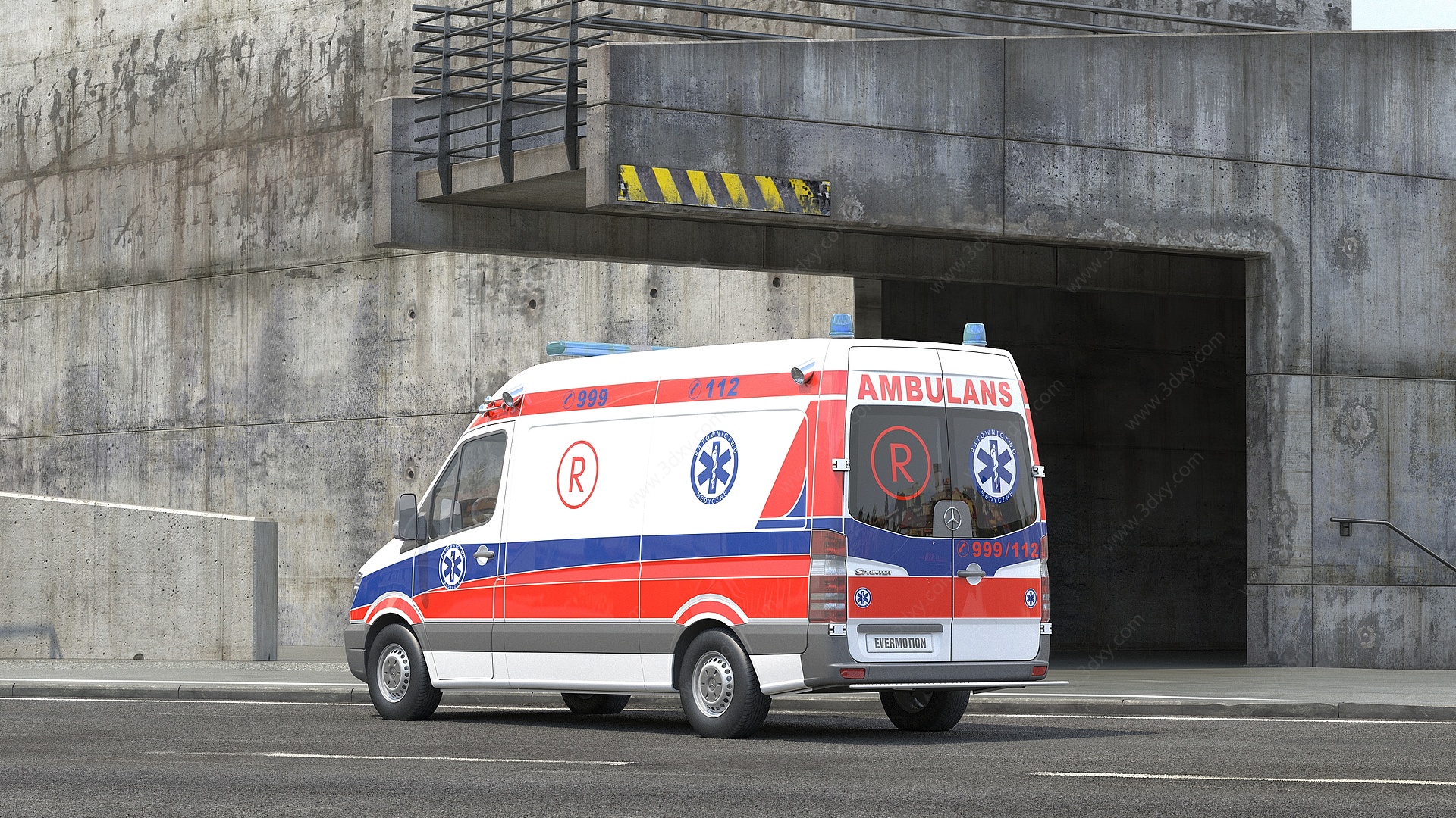 救护车3D模型