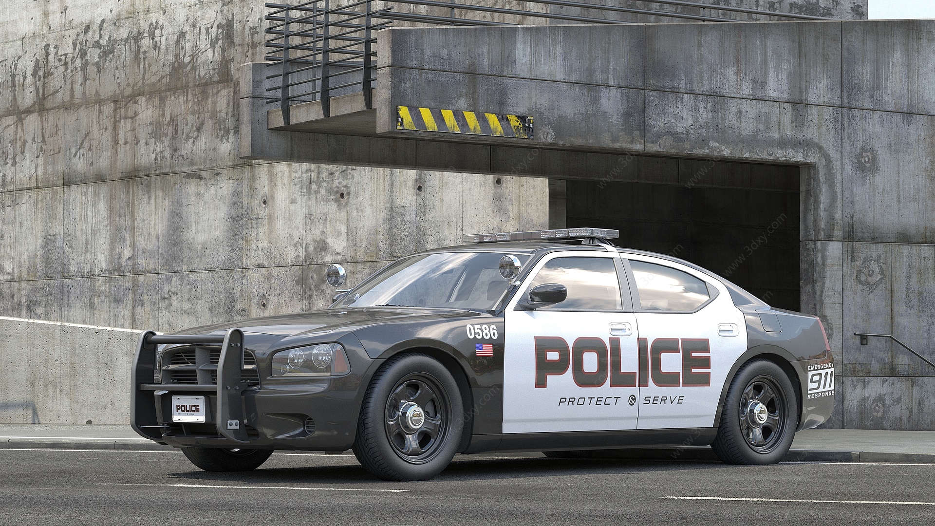 美国警车3D模型